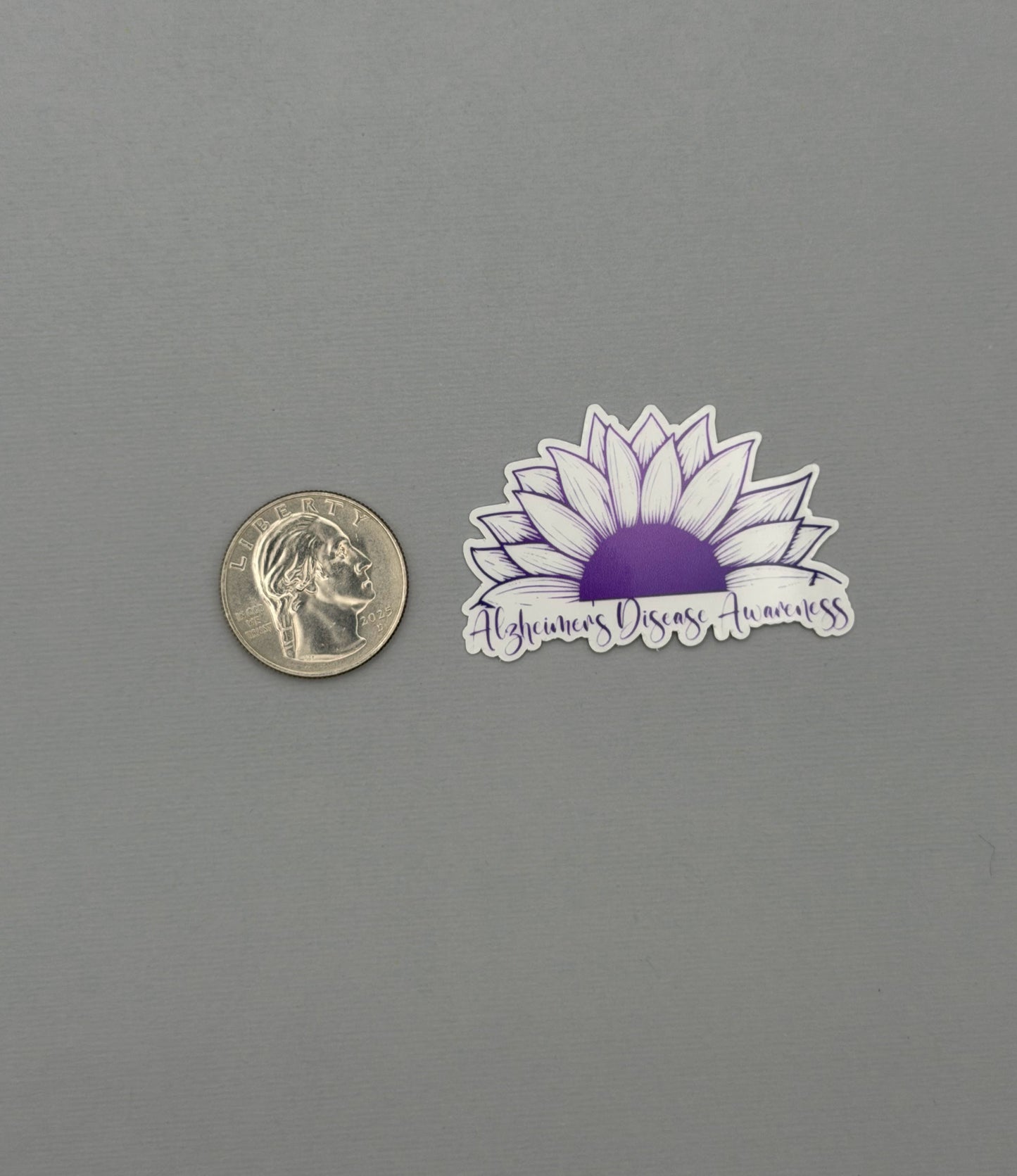 Alzheimer's Disease Awareness Sunflower Sticker or Magnet