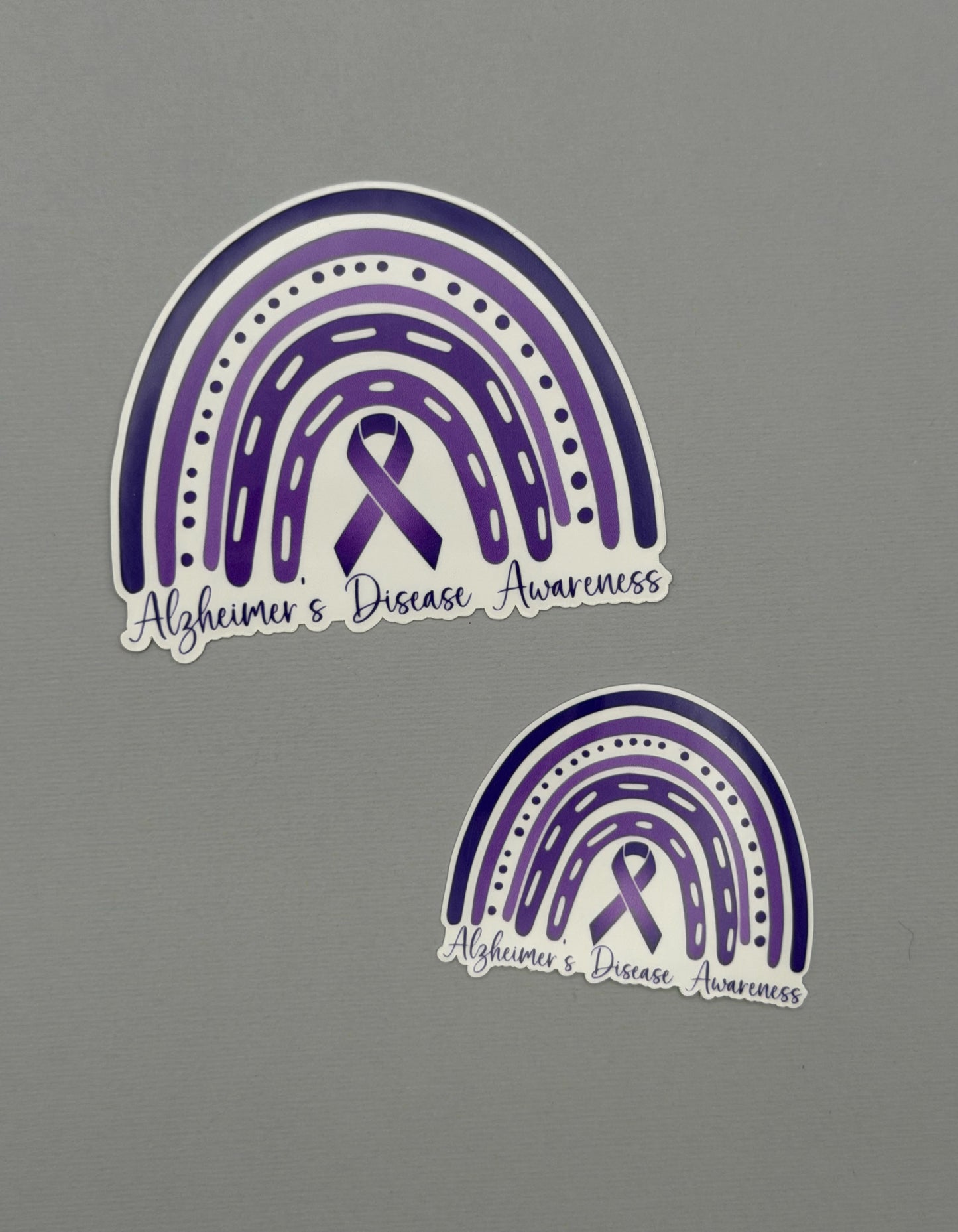 Alzheimer's Disease Awareness Rainbow Sticker or Magnet