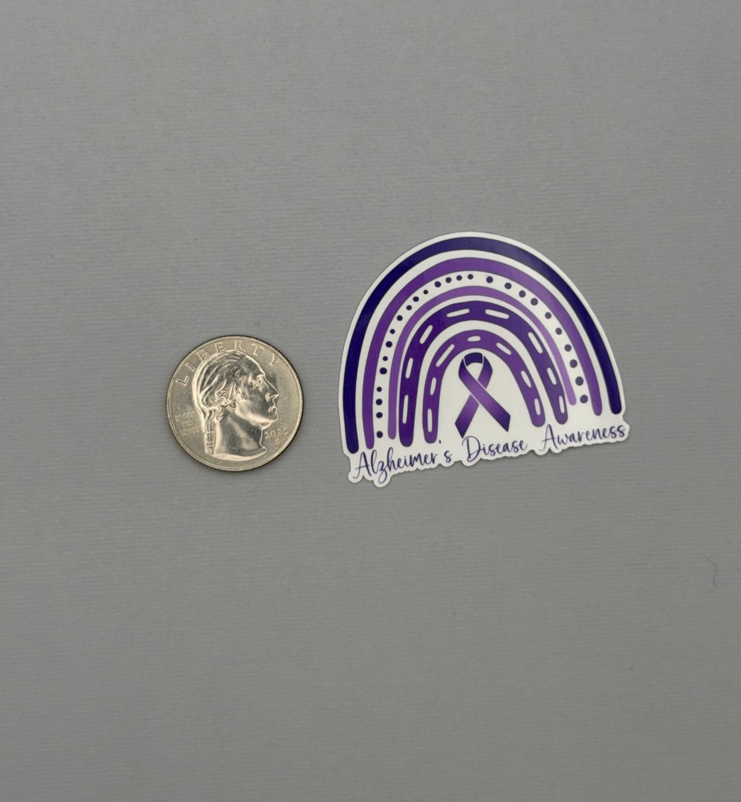 Alzheimer's Disease Awareness Rainbow Sticker or Magnet