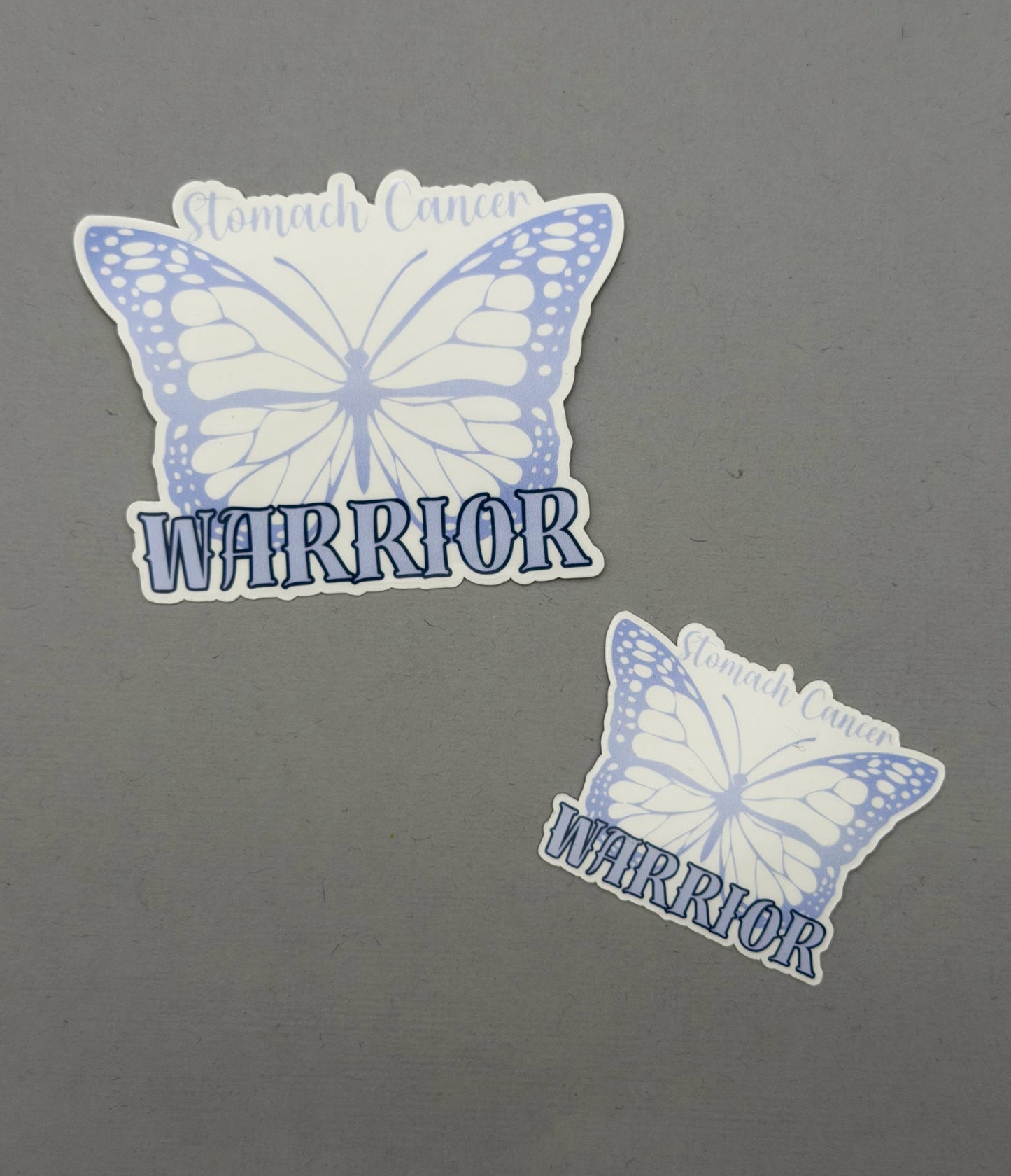 Stomach Cancer Warrior Butterfly Sticker