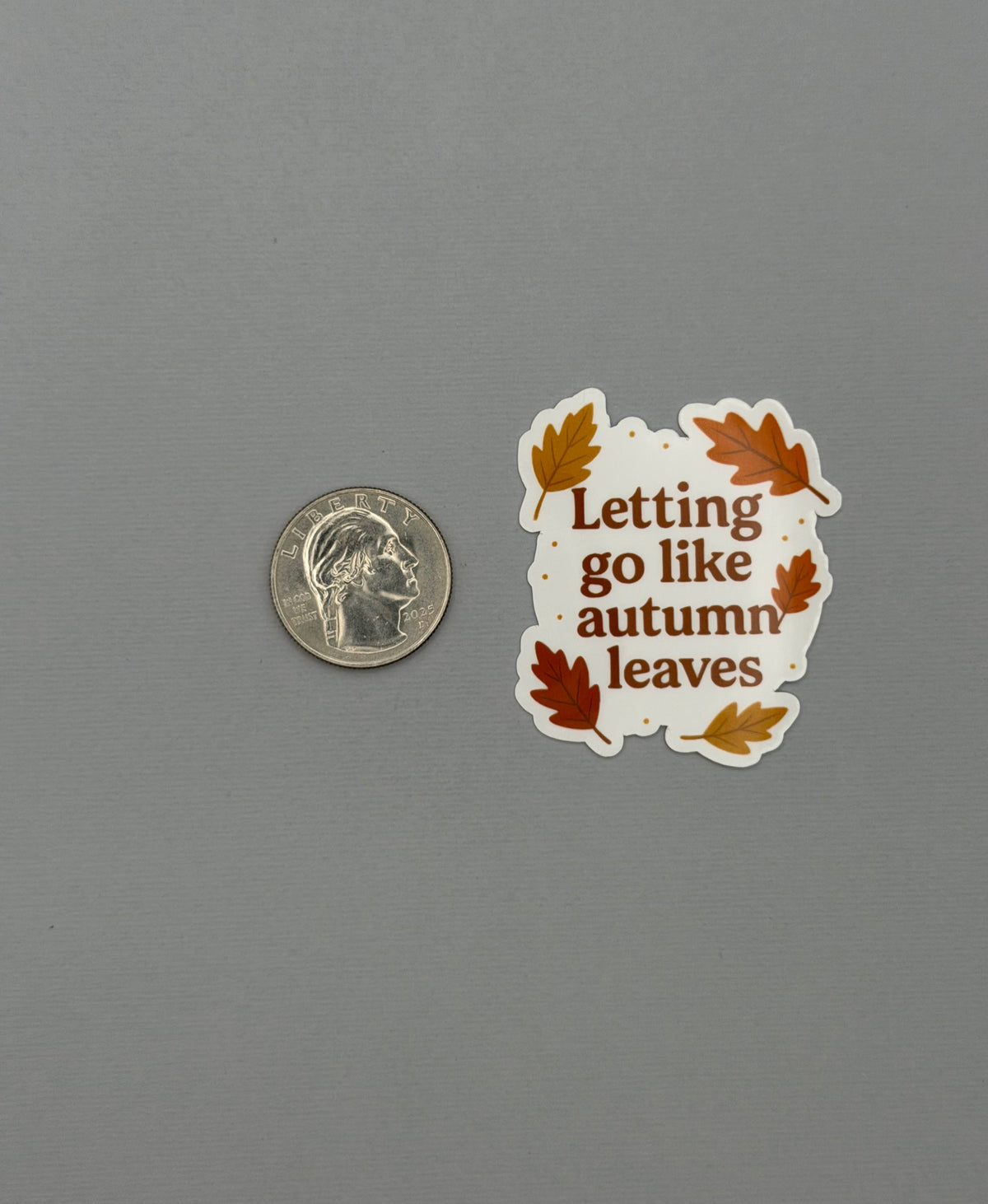 Letting go like Autumn Leaves Sticker or Magnet