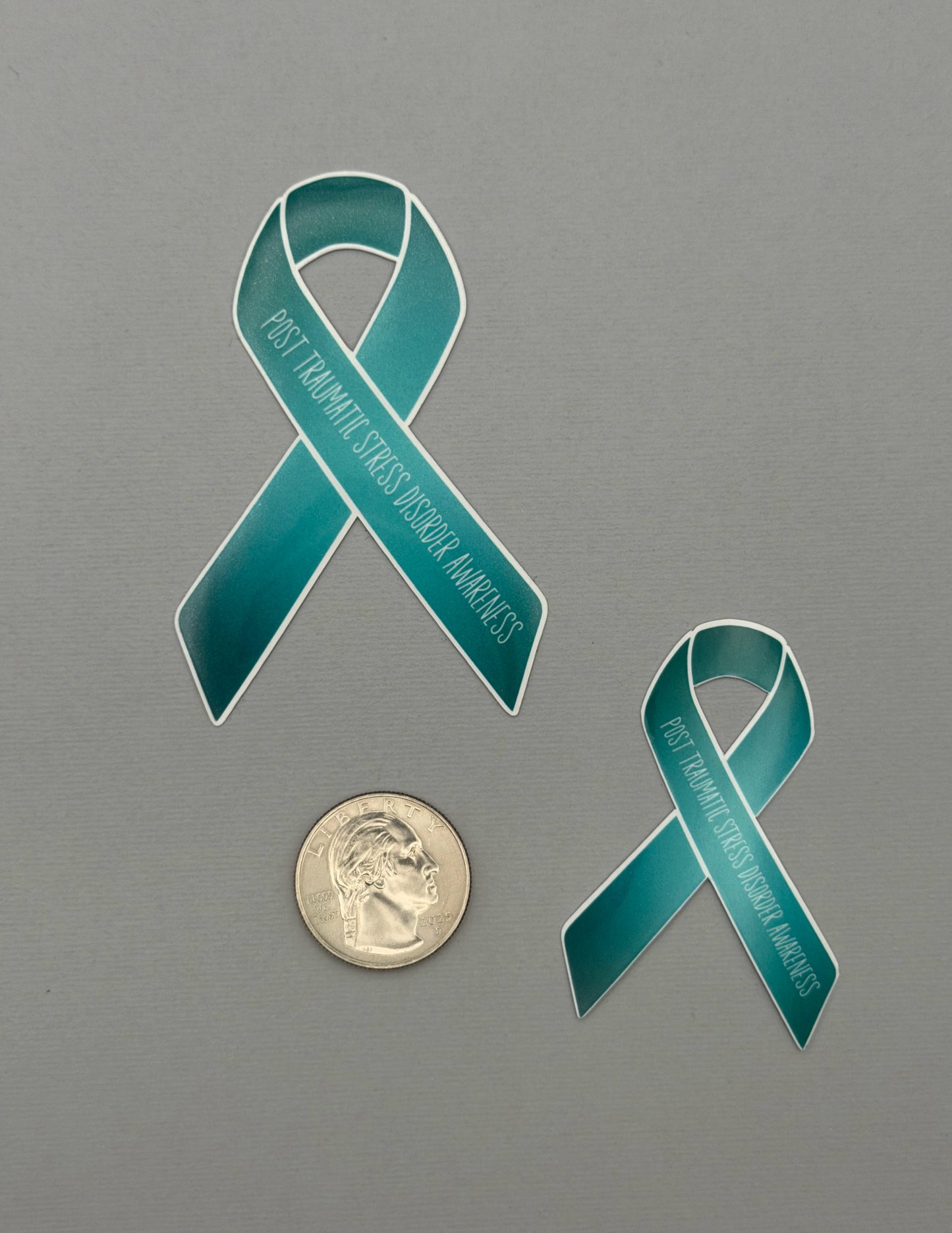 Post Traumatic Stress Disorder Awareness Ribbon Sticker or Magnet
