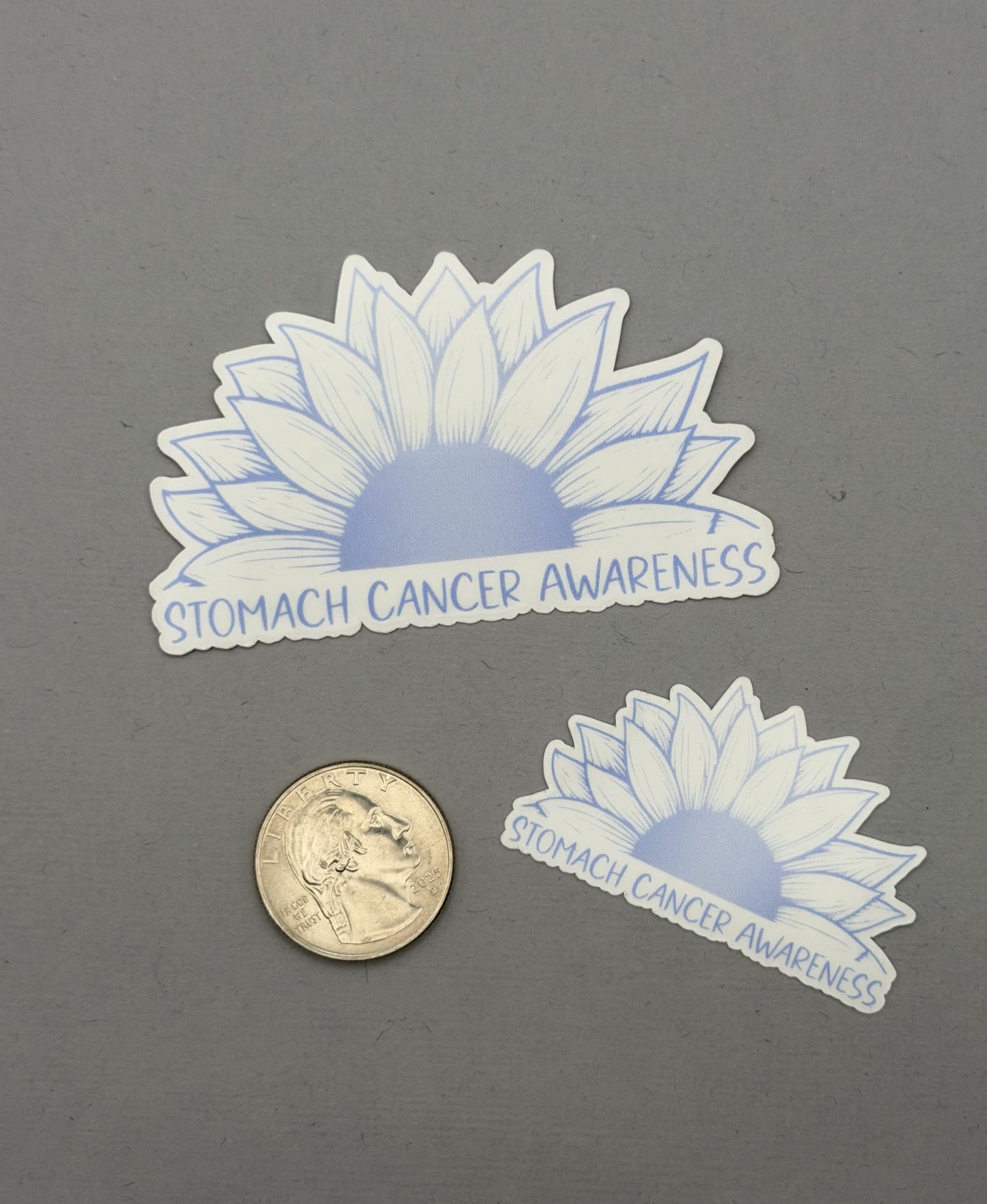 Stomach Cancer Awareness Sunflower Sticker