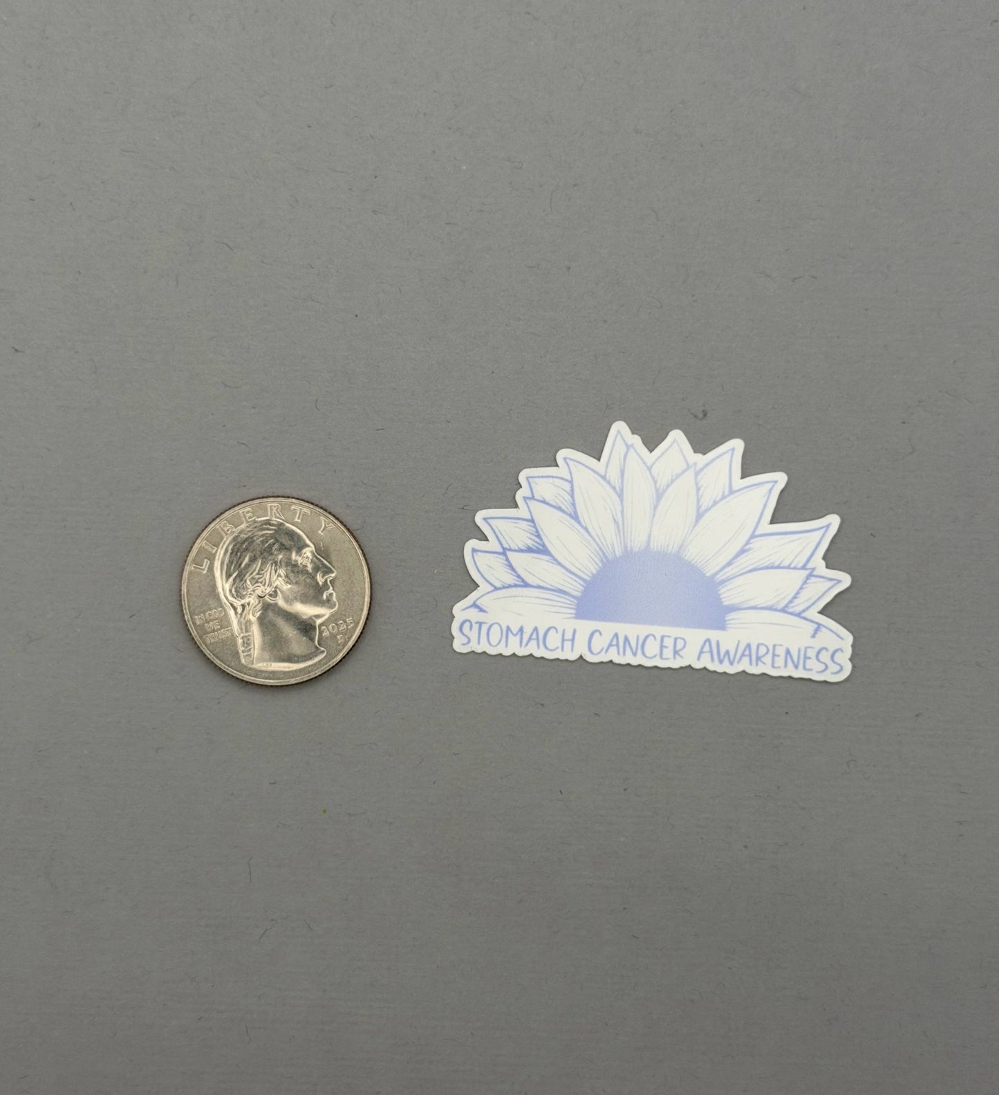 Stomach Cancer Awareness Sunflower Sticker