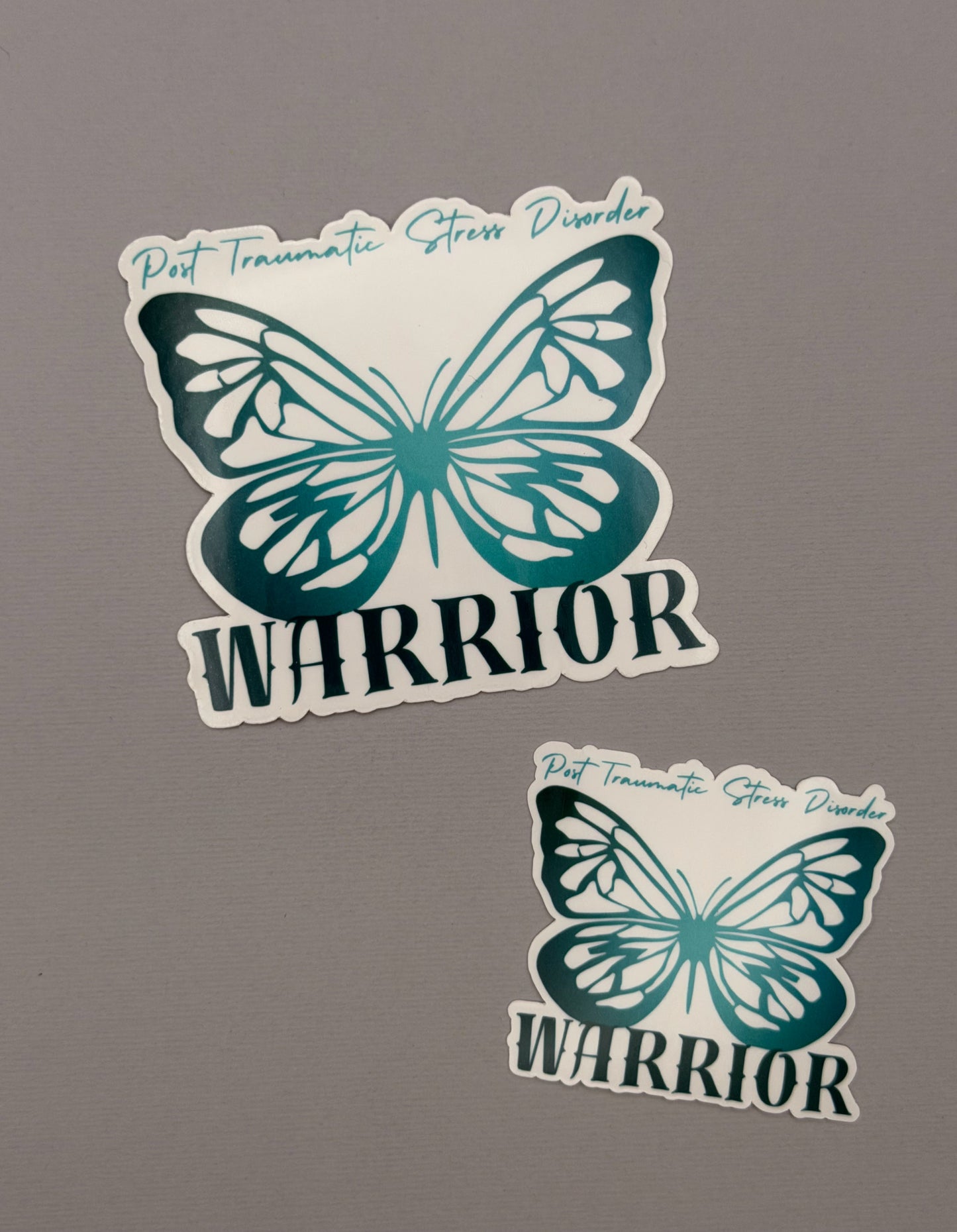 PTSD Warrior Butterfly Sticker or Magnet