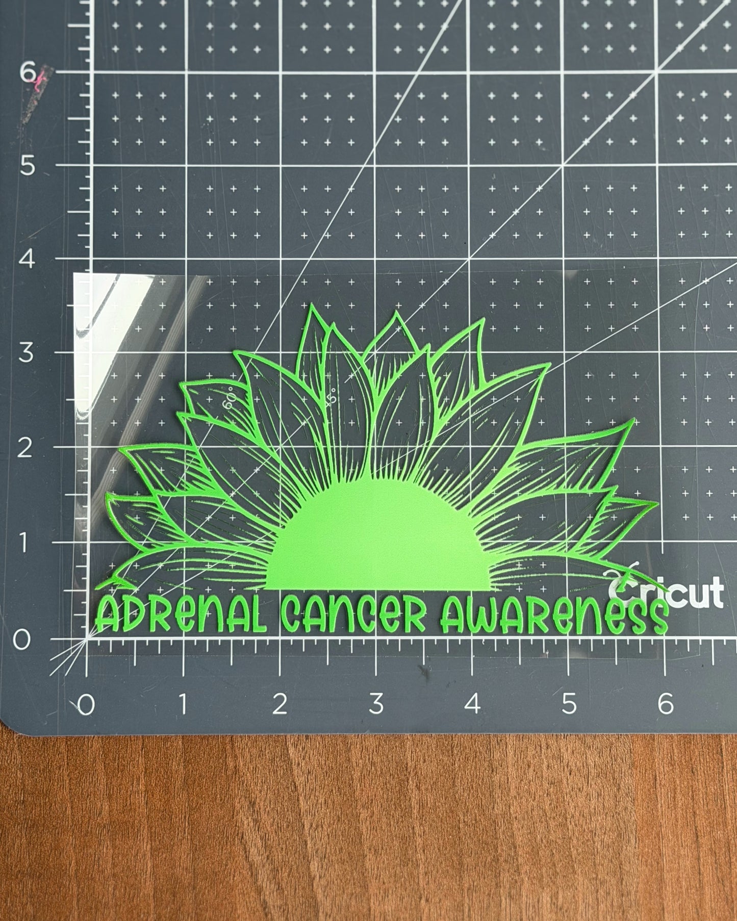 Adrenal Cancer Awareness Sunflower Car Decal