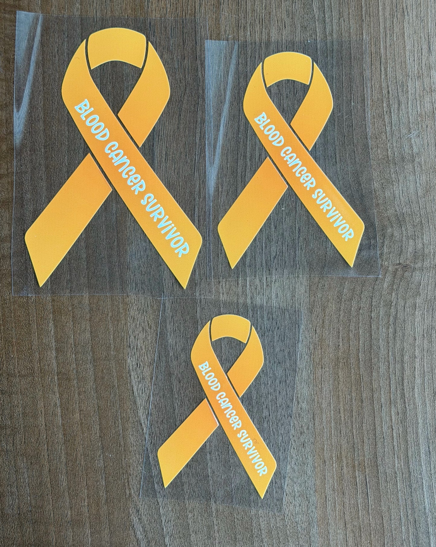 Blood Cancer Survivor Orange Ribbon Car Decal