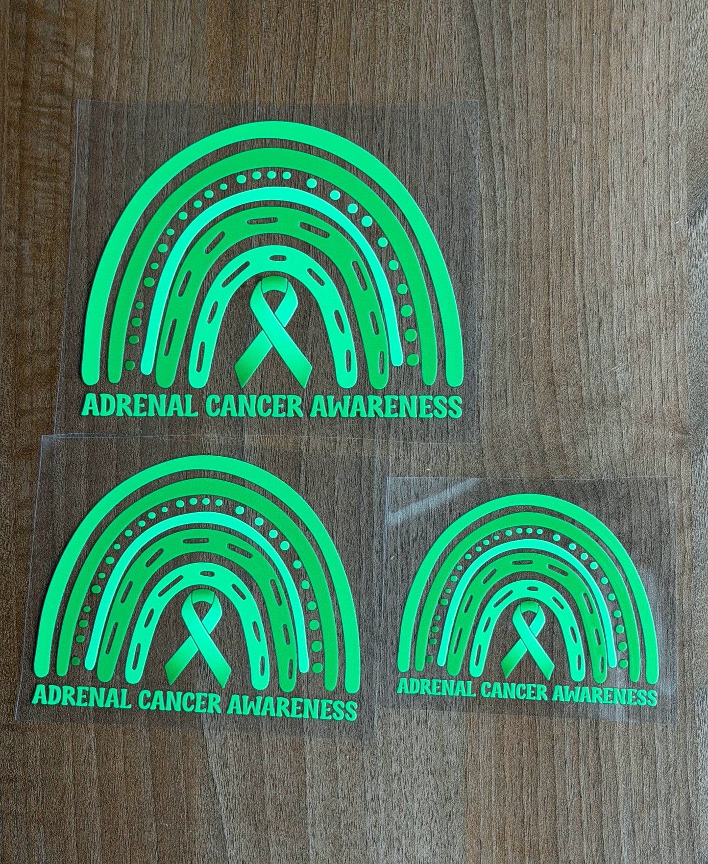 Adrenal Cancer Awareness Rainbow Car Decal