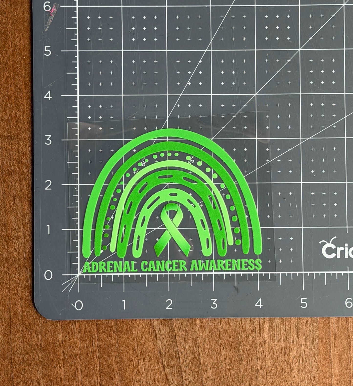 Adrenal Cancer Awareness Rainbow Car Decal