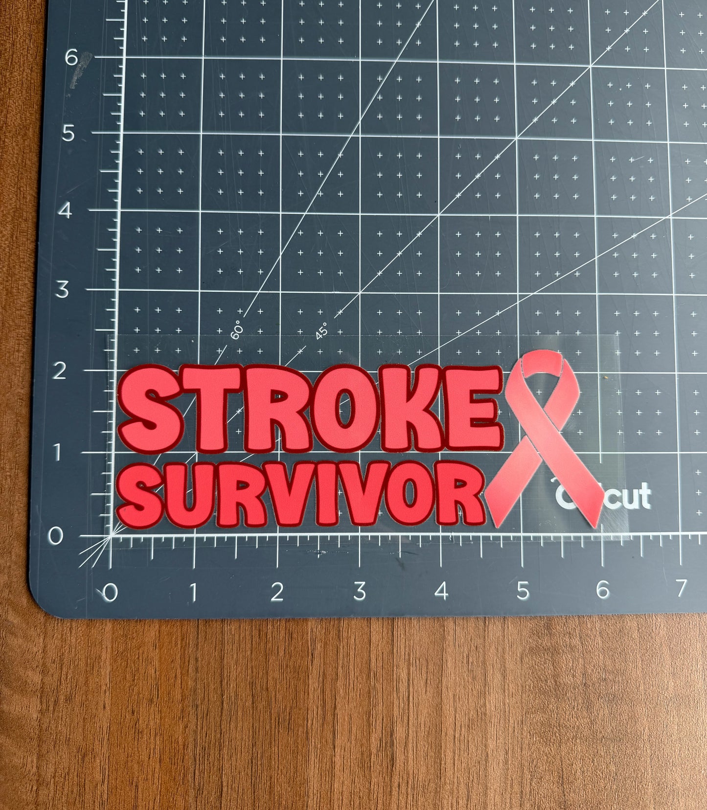 Stroke Survivor with Ribbon Car Decal