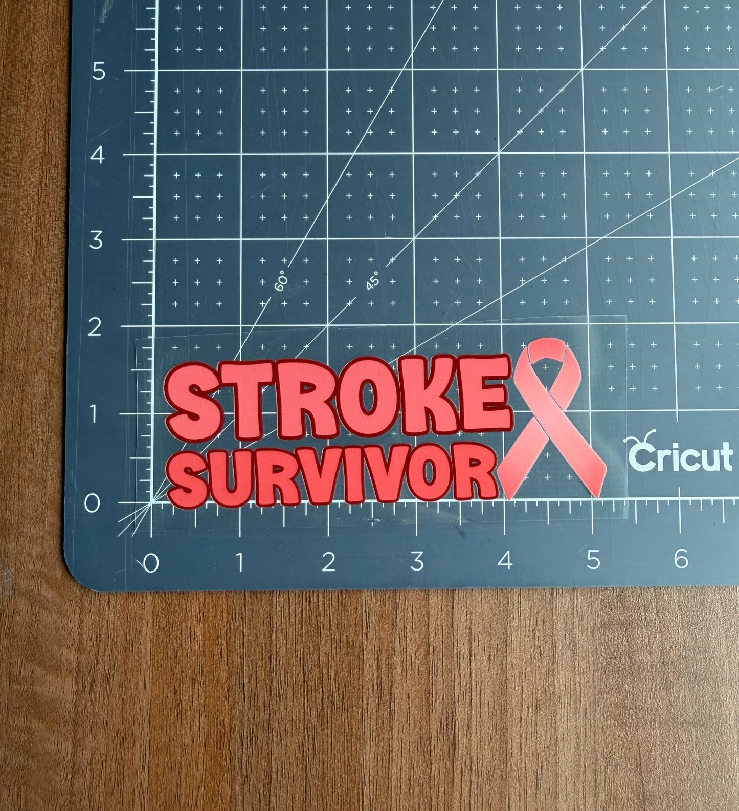 Stroke Survivor with Ribbon Car Decal