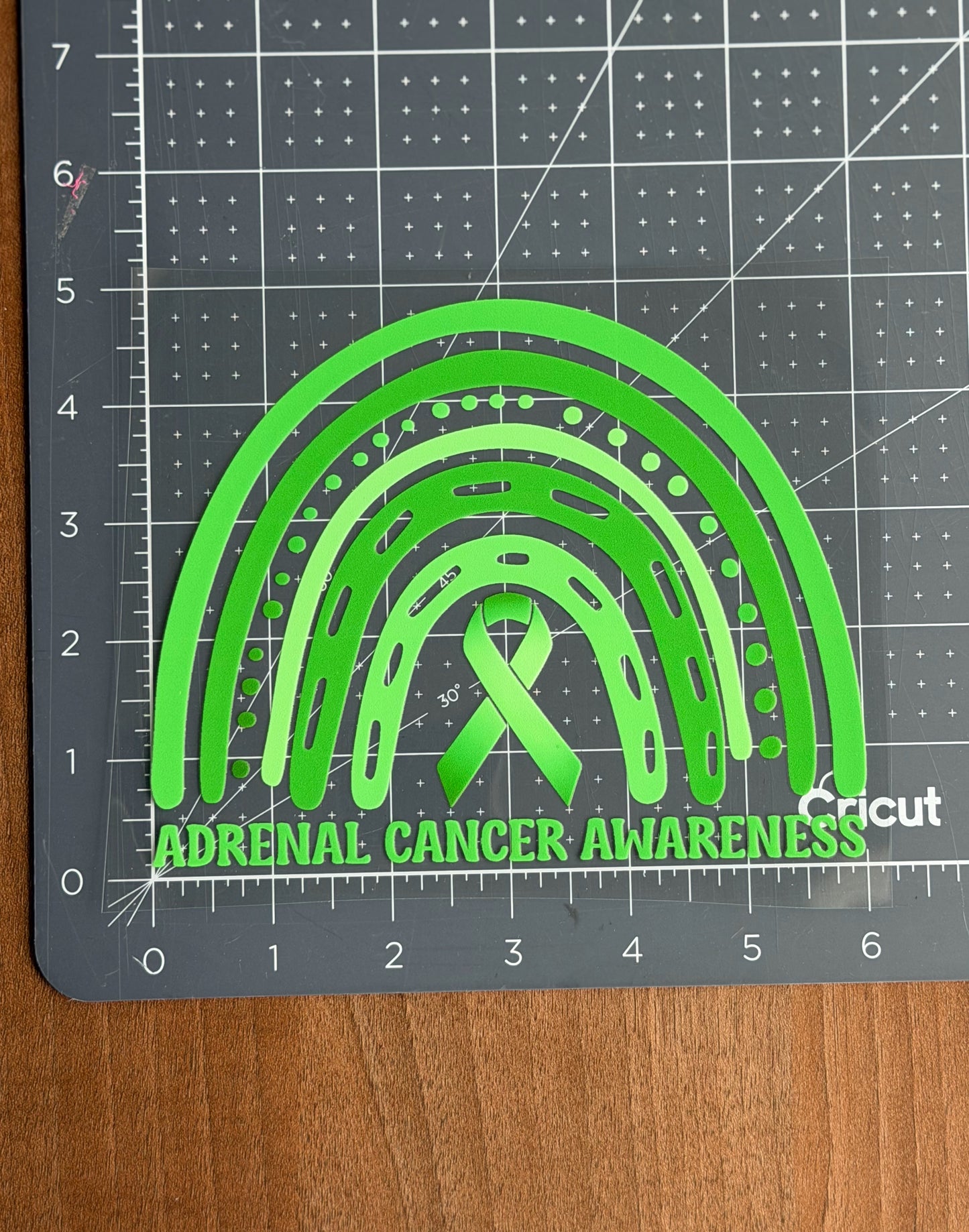 Adrenal Cancer Awareness Rainbow Car Decal