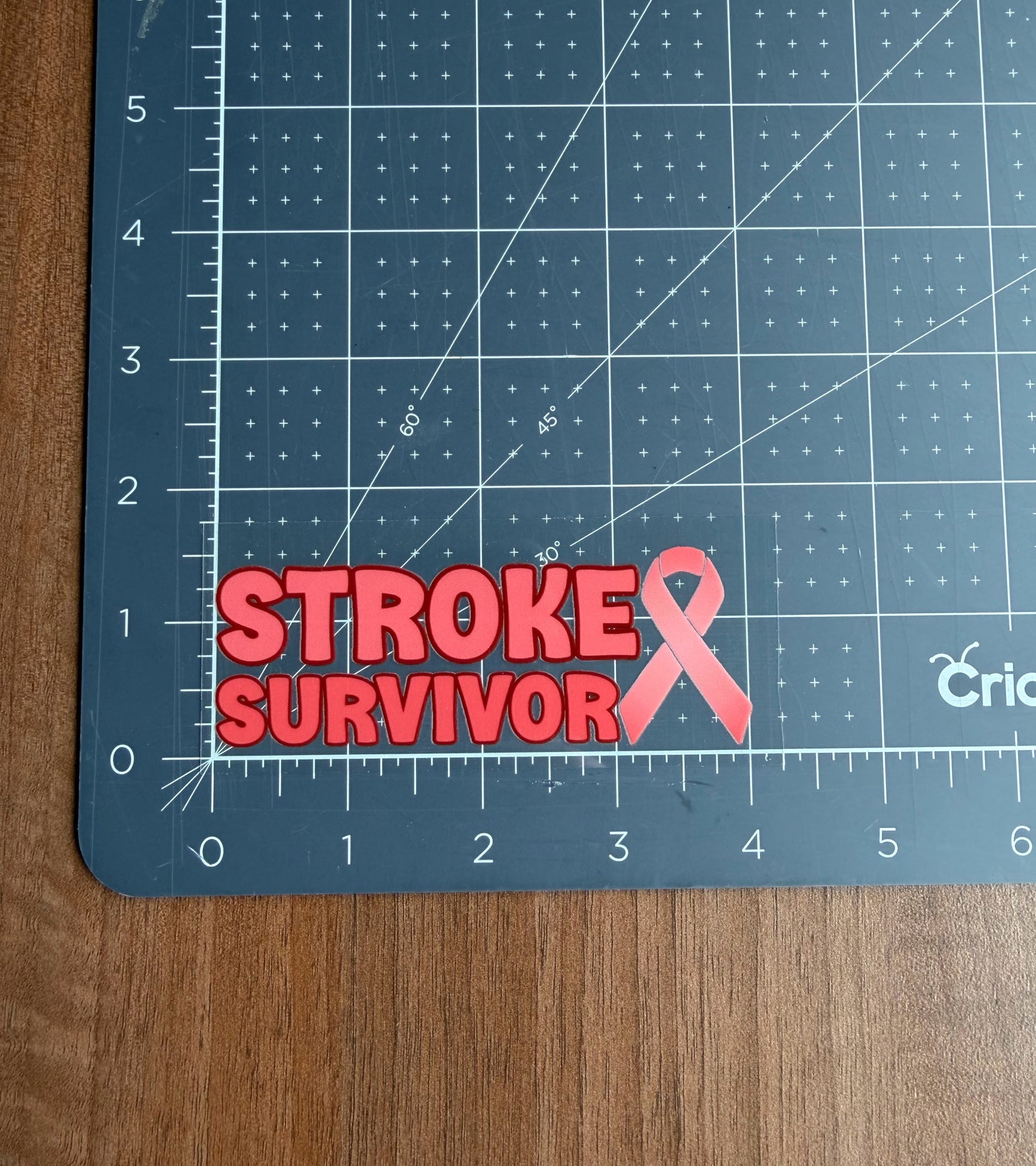 Stroke Survivor with Ribbon Car Decal