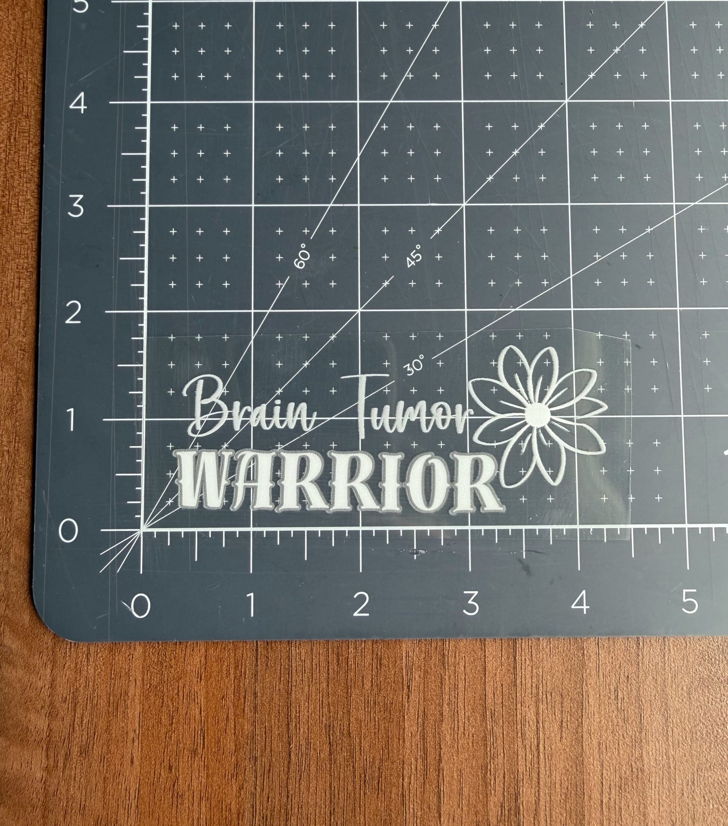 Brain Tumor Warrior with Flower Car Decal