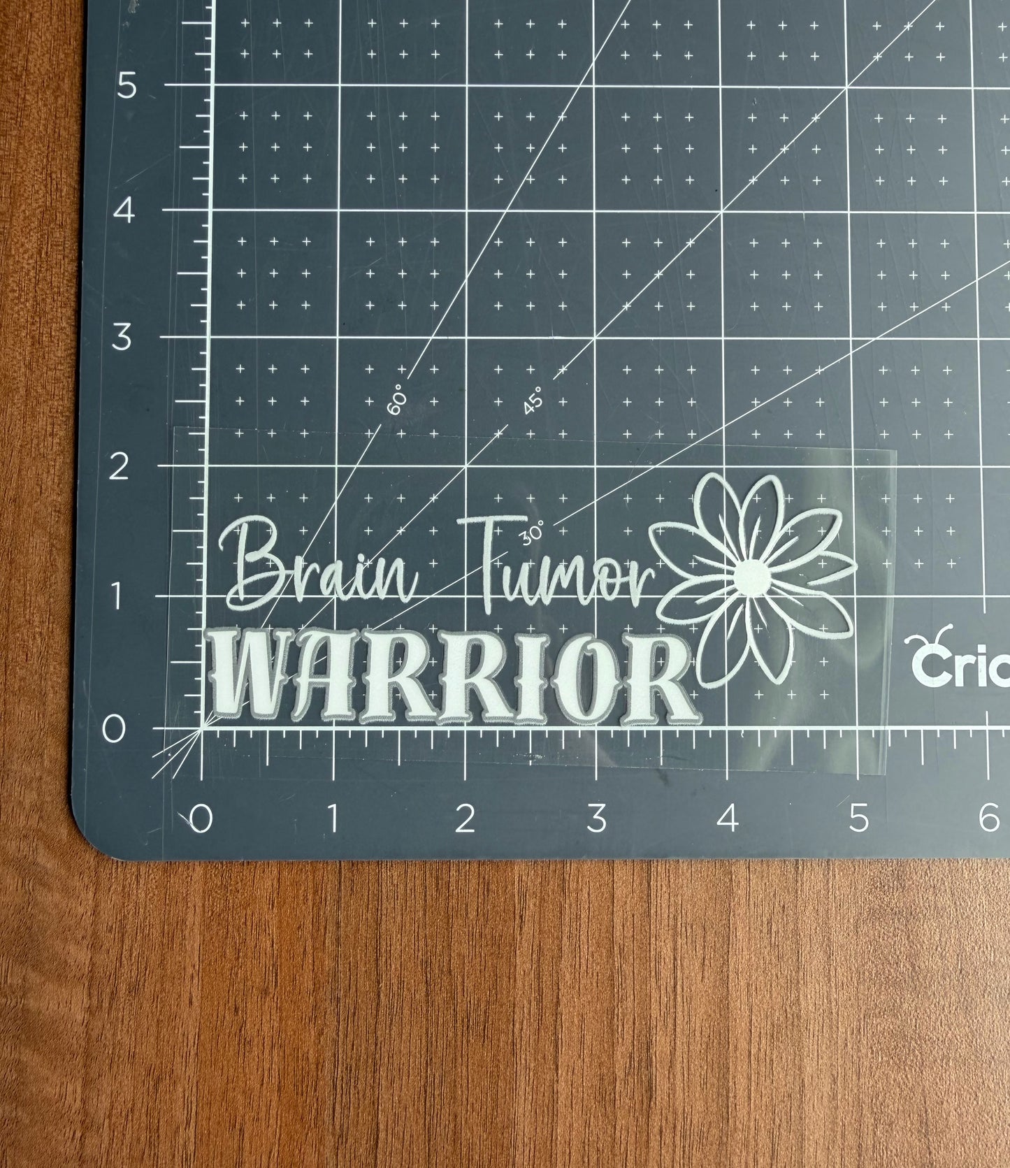 Brain Tumor Warrior with Flower Car Decal