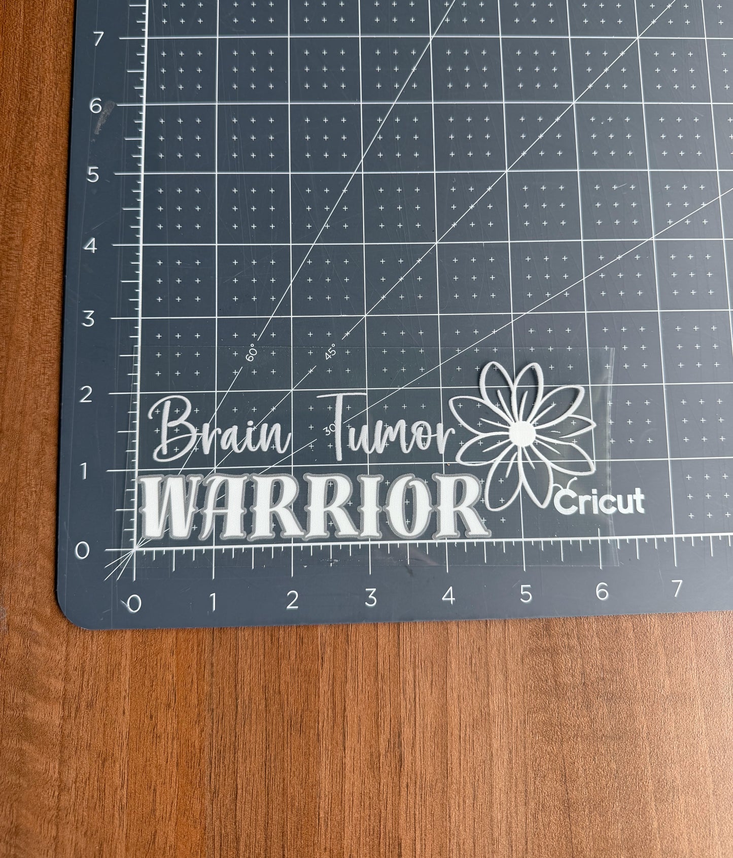 Brain Tumor Warrior with Flower Car Decal