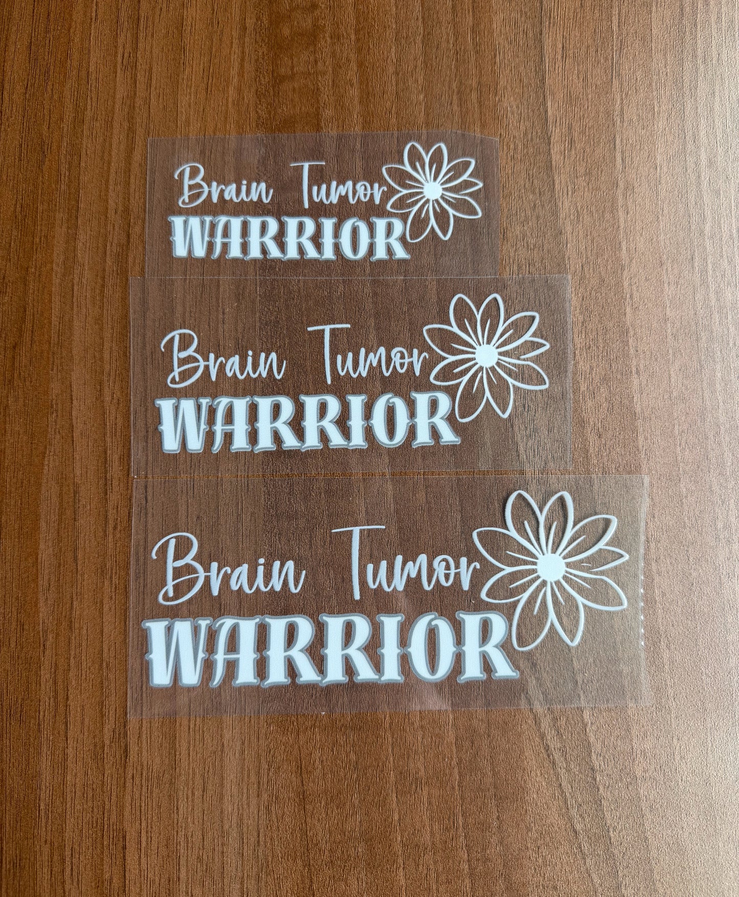 Brain Tumor Warrior with Flower Car Decal