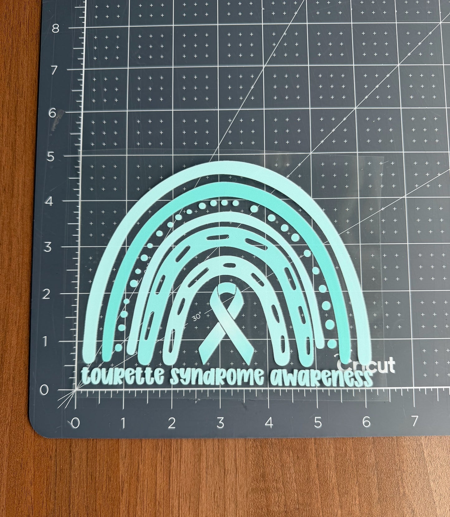 Tourette Syndrome Awareness Rainbow Car Decal