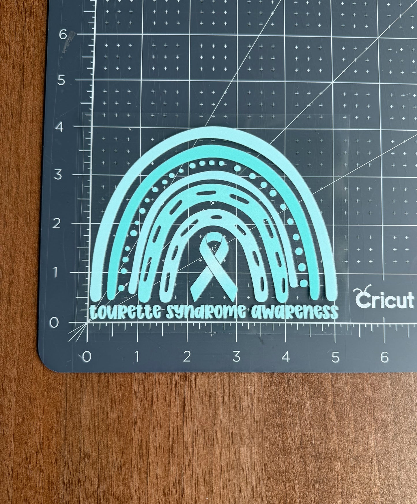 Tourette Syndrome Awareness Rainbow Car Decal