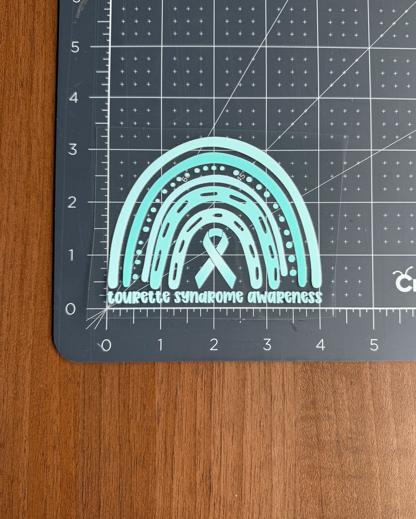 Tourette Syndrome Awareness Rainbow Car Decal