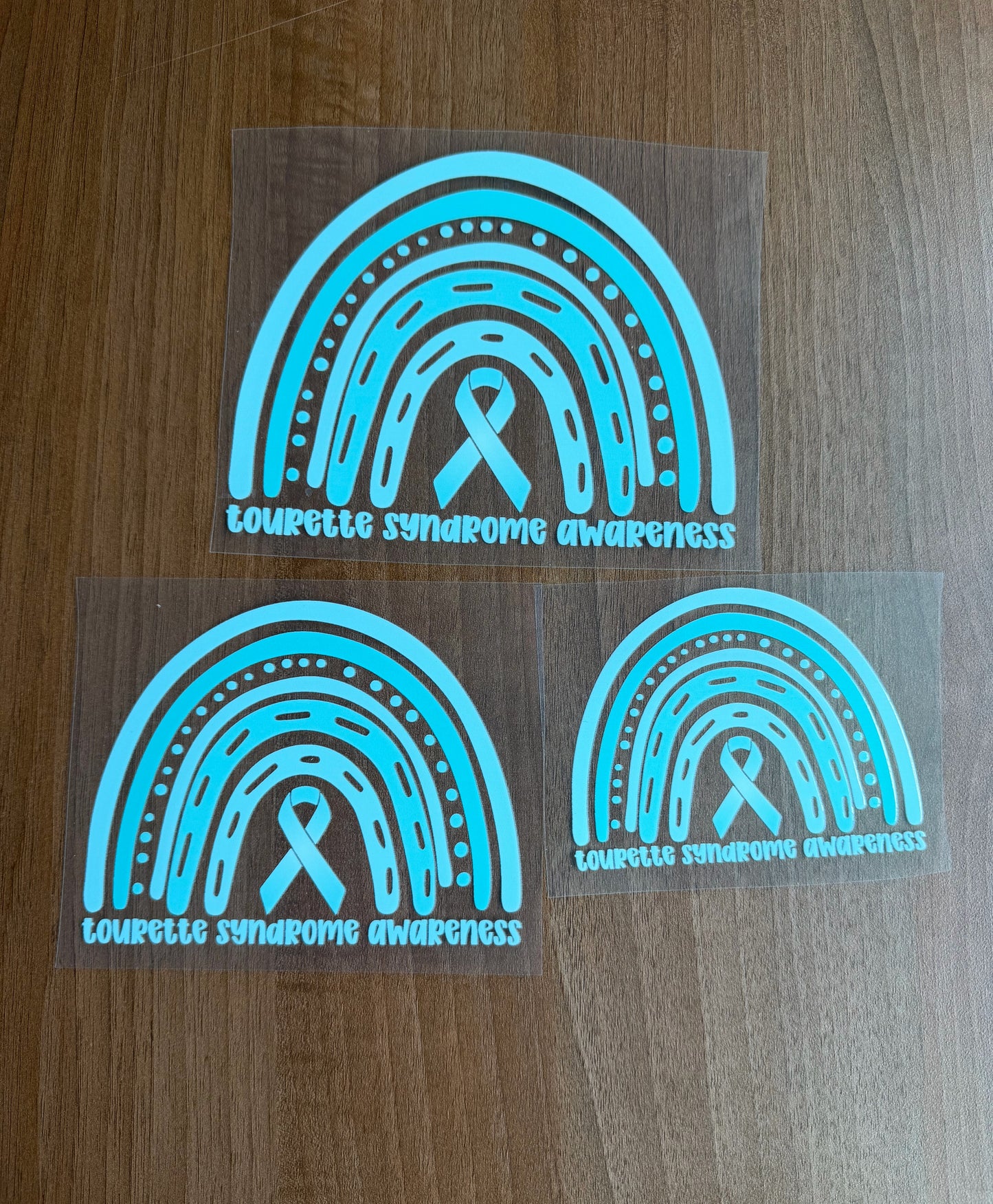 Tourette Syndrome Awareness Rainbow Car Decal