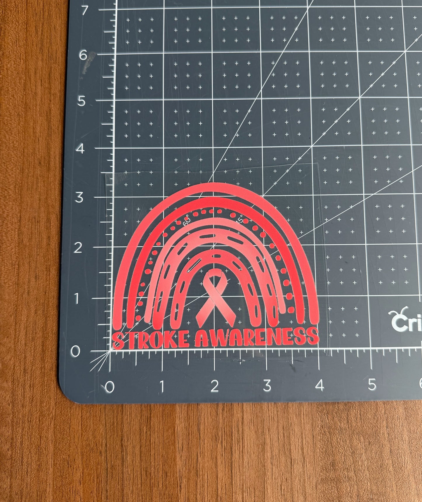 Stroke Awareness Rainbow Car Decal