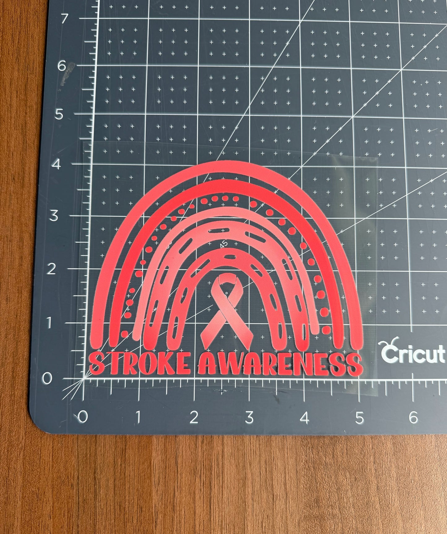 Stroke Awareness Rainbow Car Decal