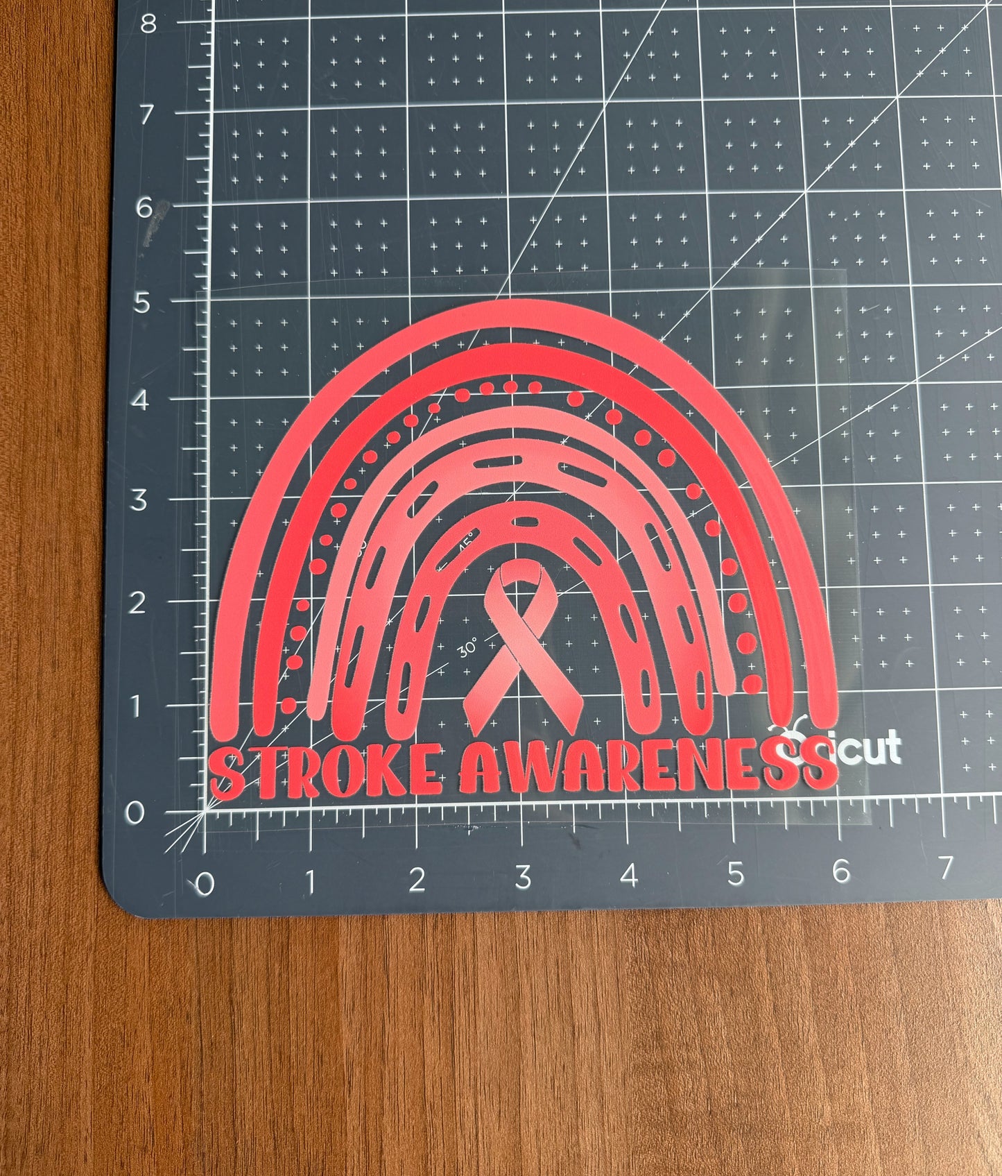 Stroke Awareness Rainbow Car Decal