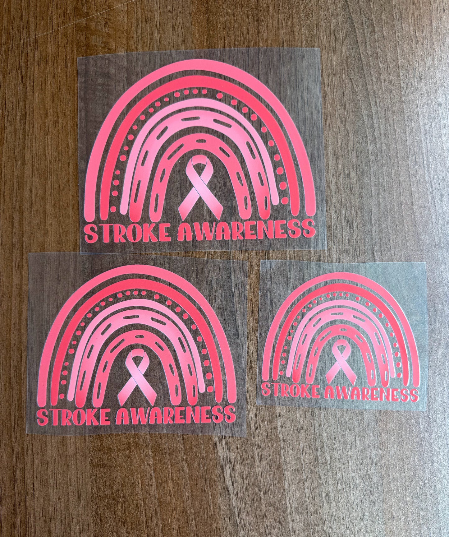 Stroke Awareness Rainbow Car Decal