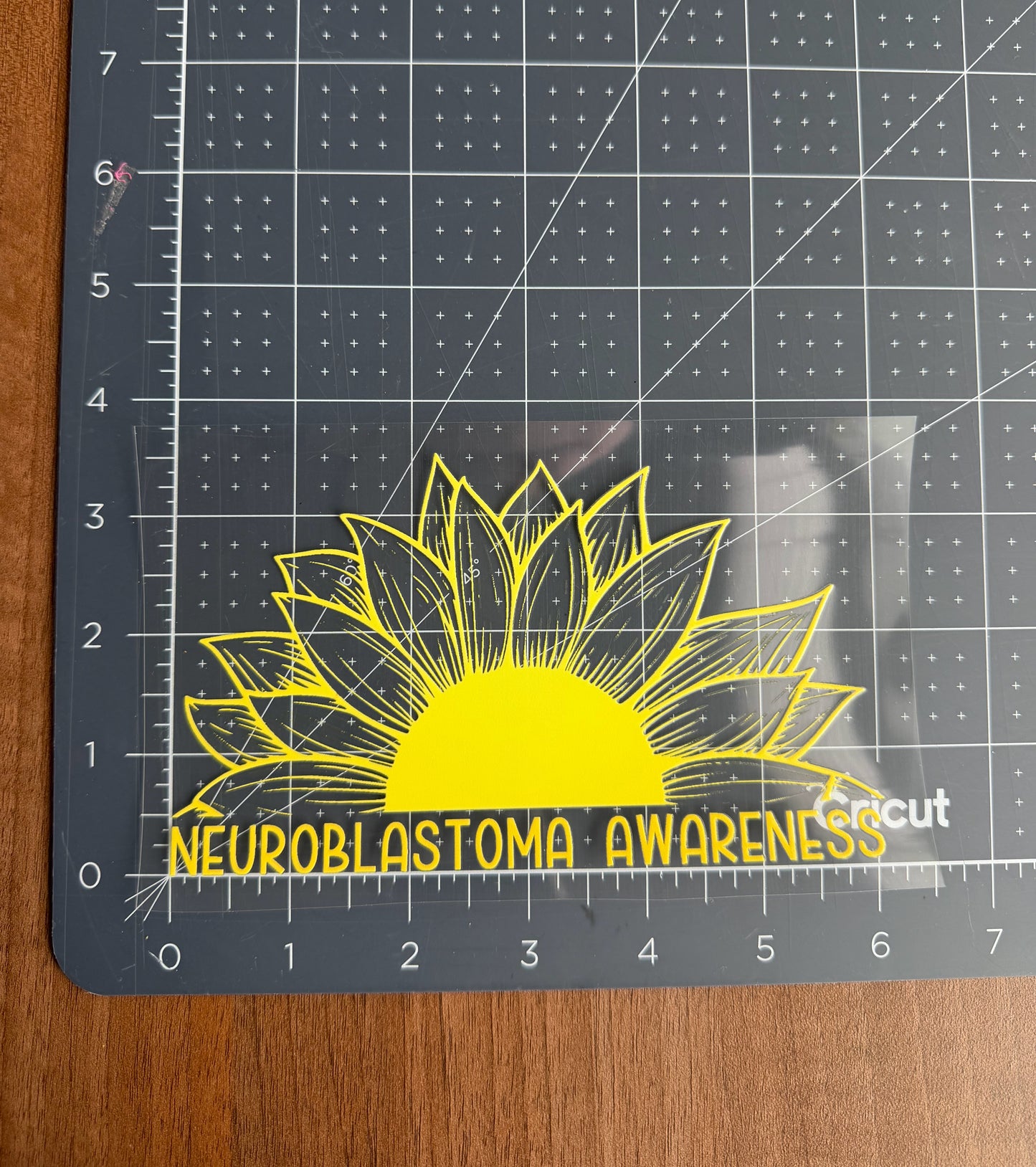 Neuroblastoma Awareness Sunflower Car Decal