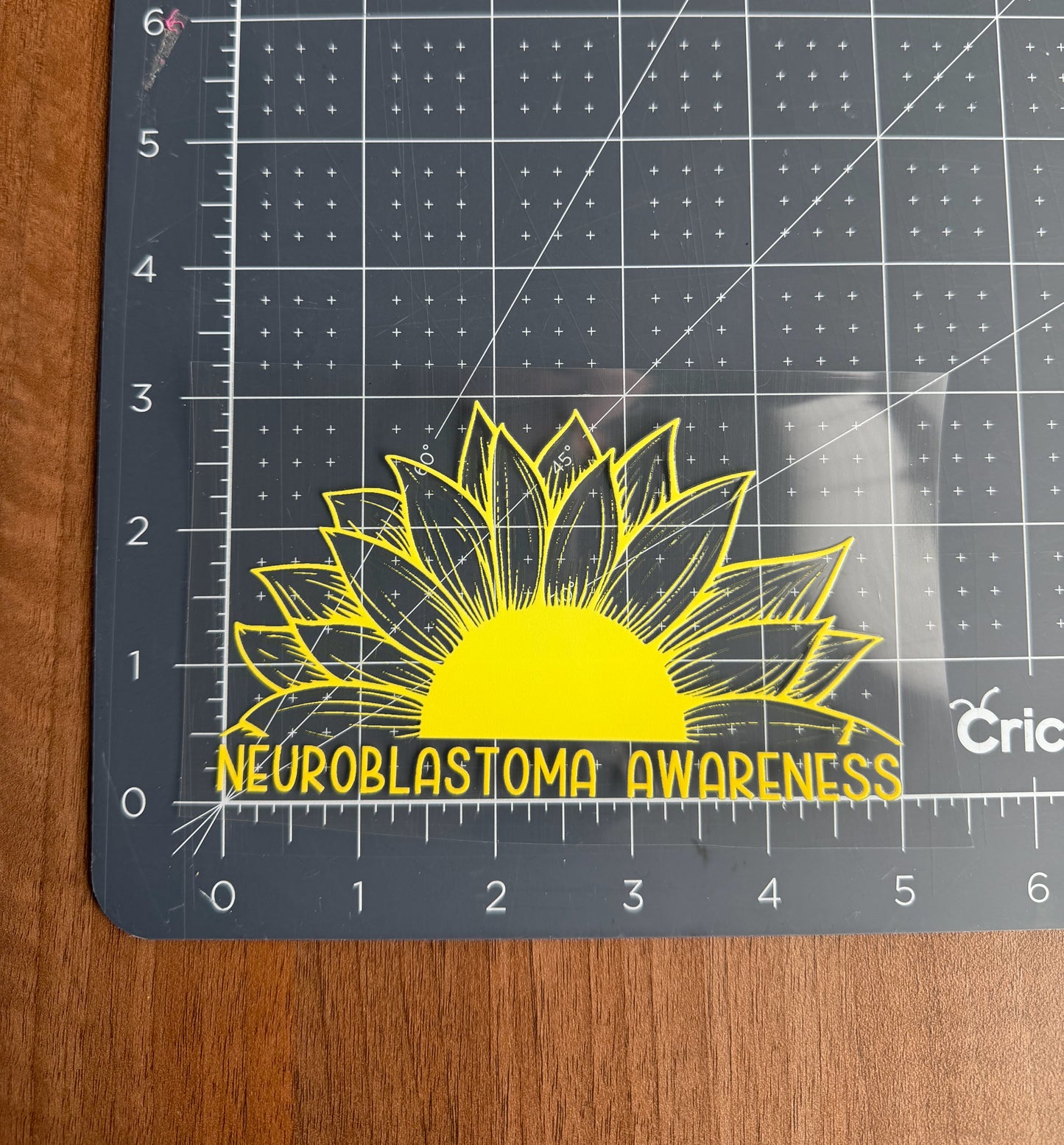 Neuroblastoma Awareness Sunflower Car Decal