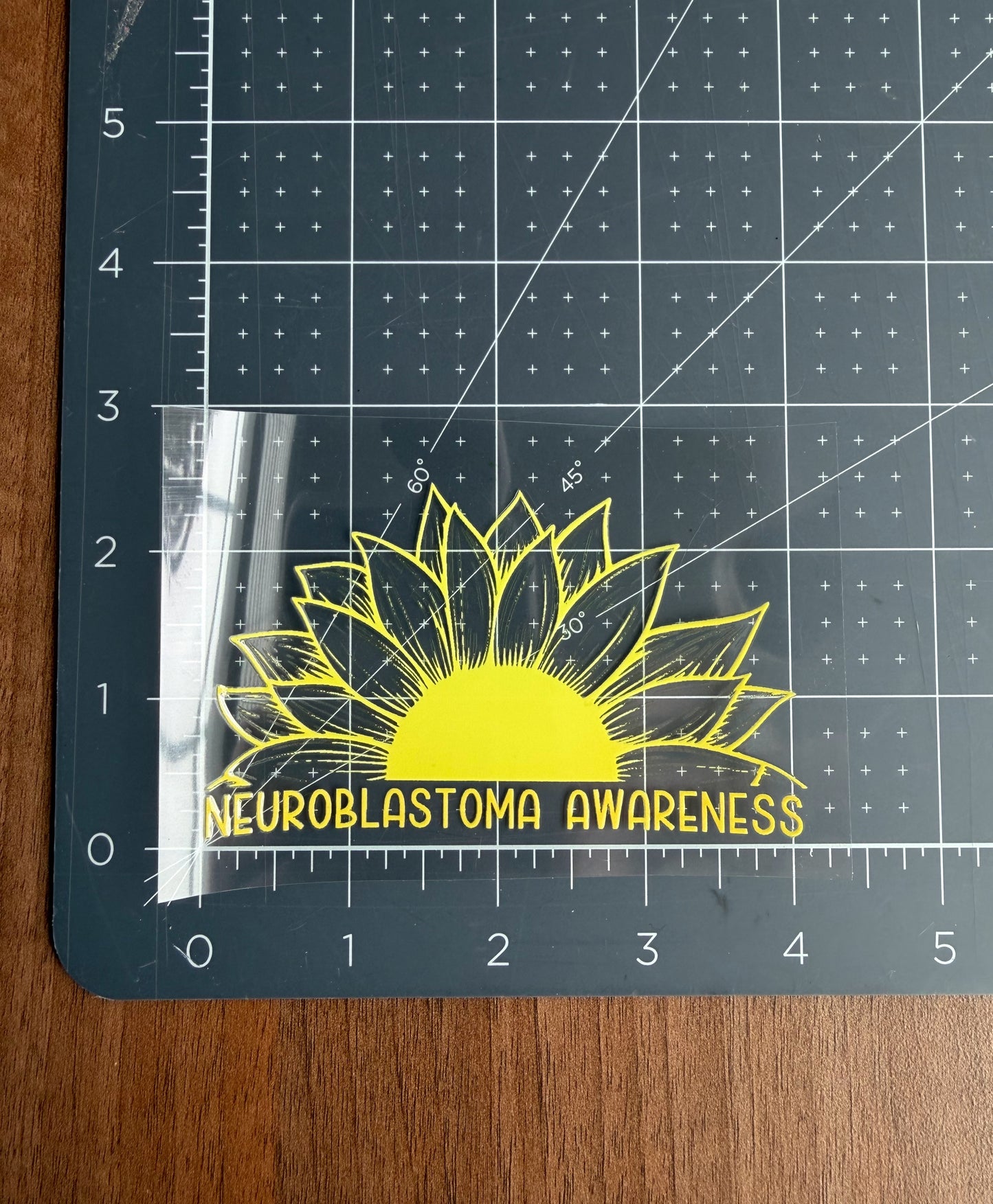 Neuroblastoma Awareness Sunflower Car Decal