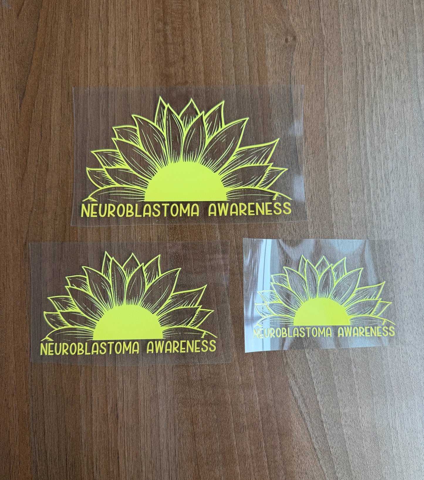 Neuroblastoma Awareness Sunflower Car Decal