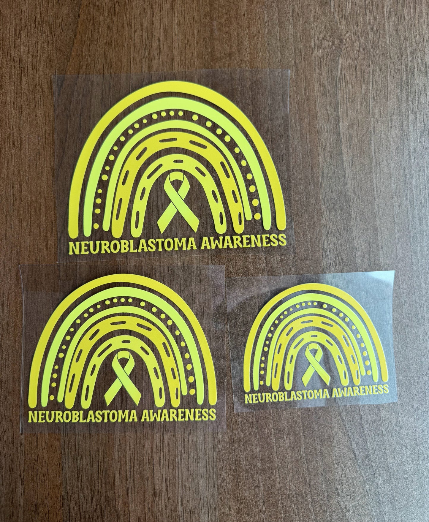 Neuroblastoma Awareness Rainbow Car Decal