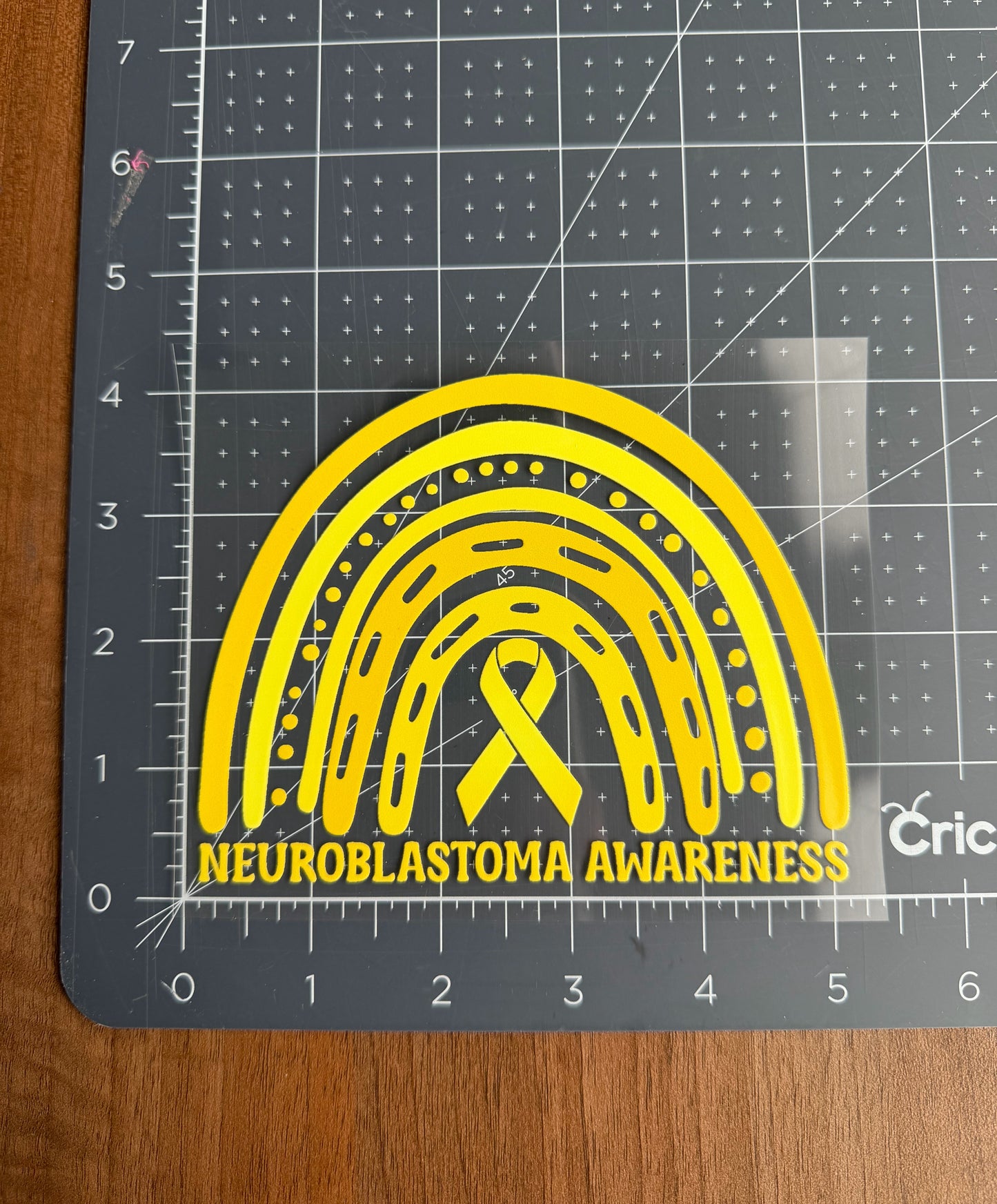 Neuroblastoma Awareness Rainbow Car Decal