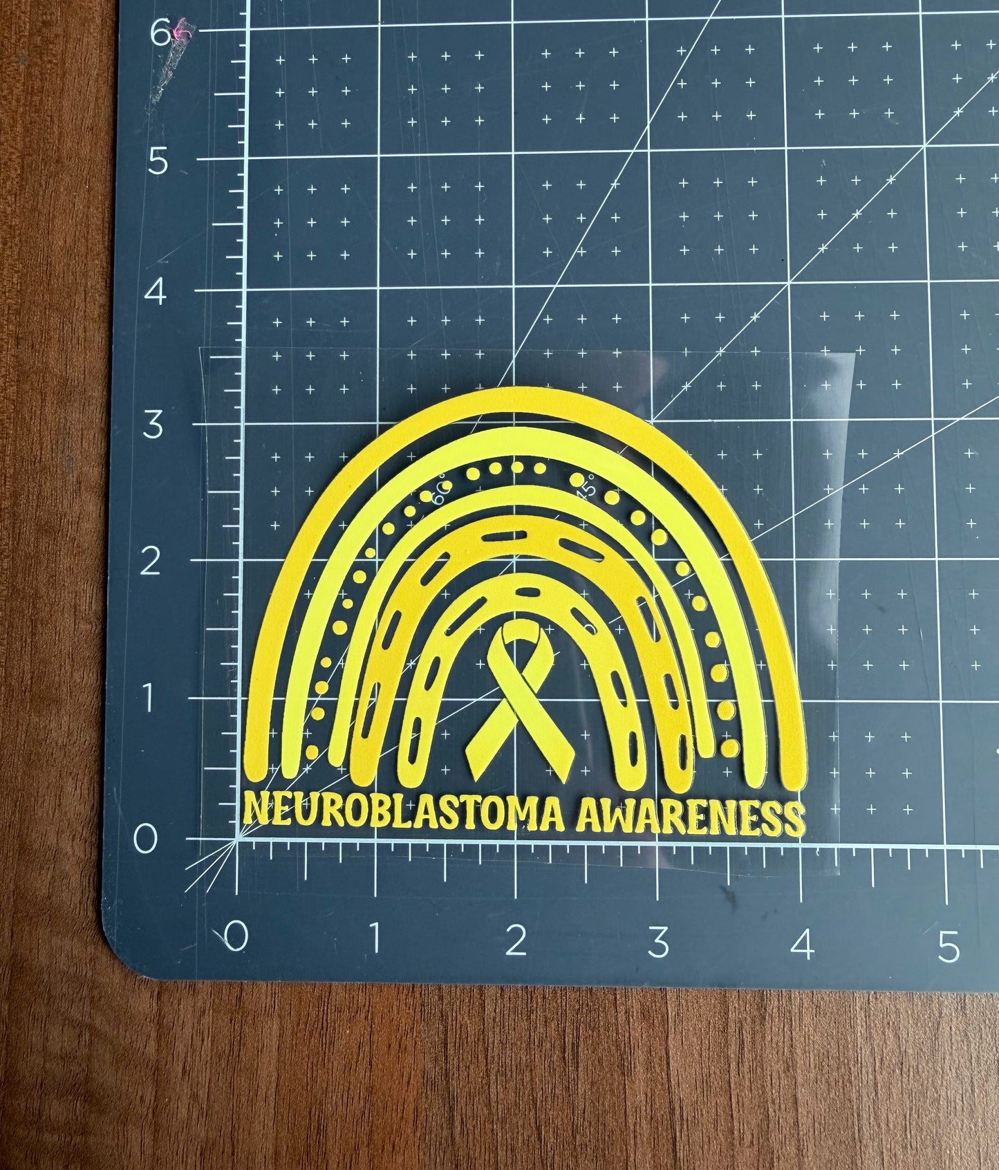 Neuroblastoma Awareness Rainbow Car Decal
