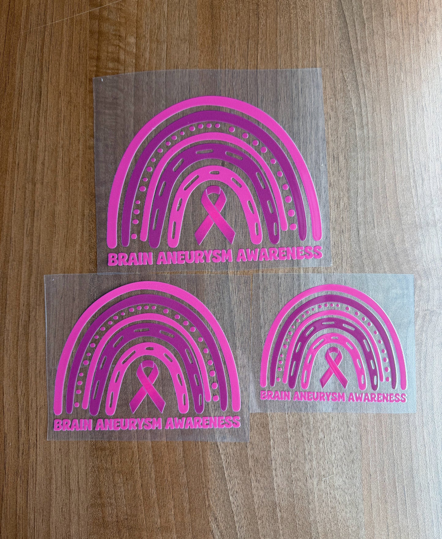 Brain Aneurysm Awareness Rainbow Car Decal