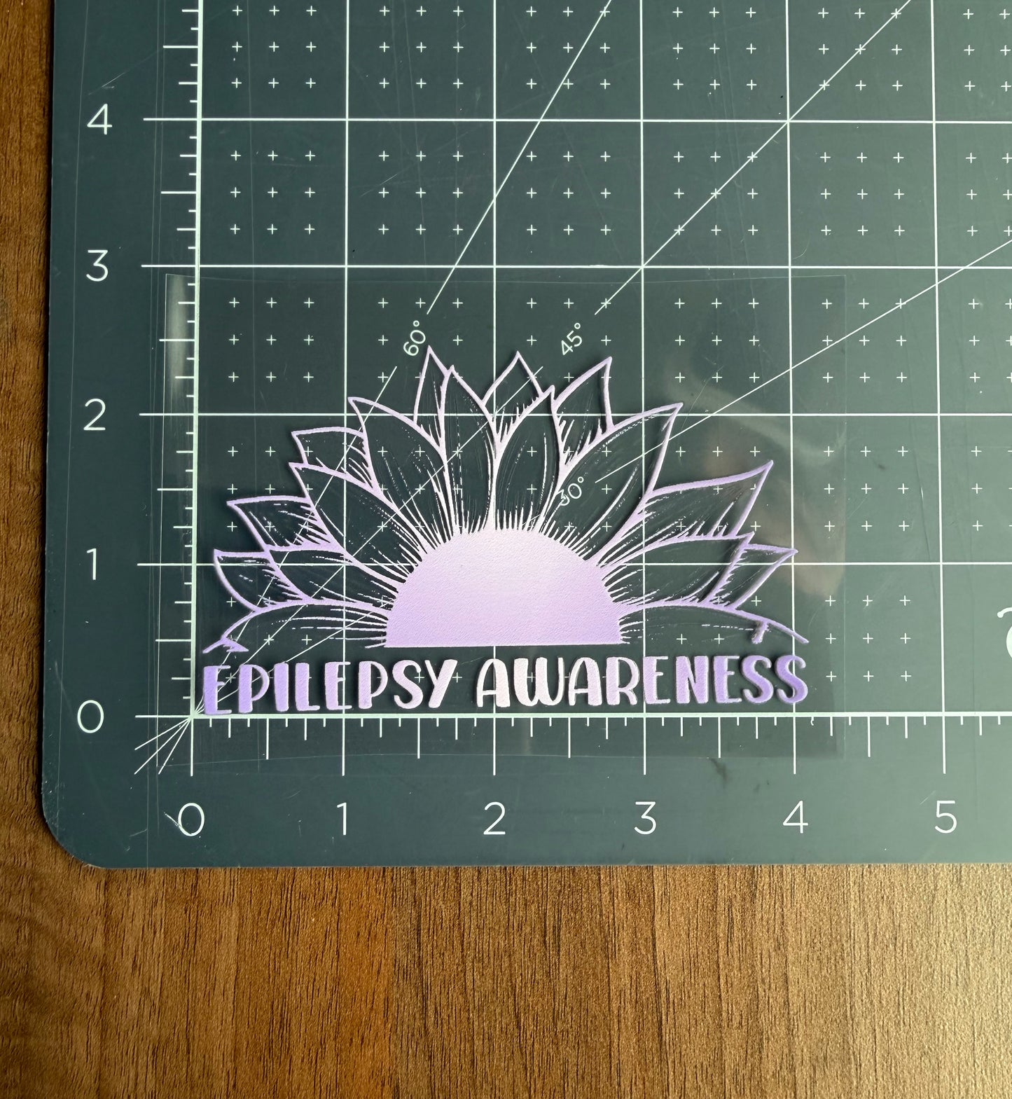 Epilepsy Awareness Sunflower Car Decal