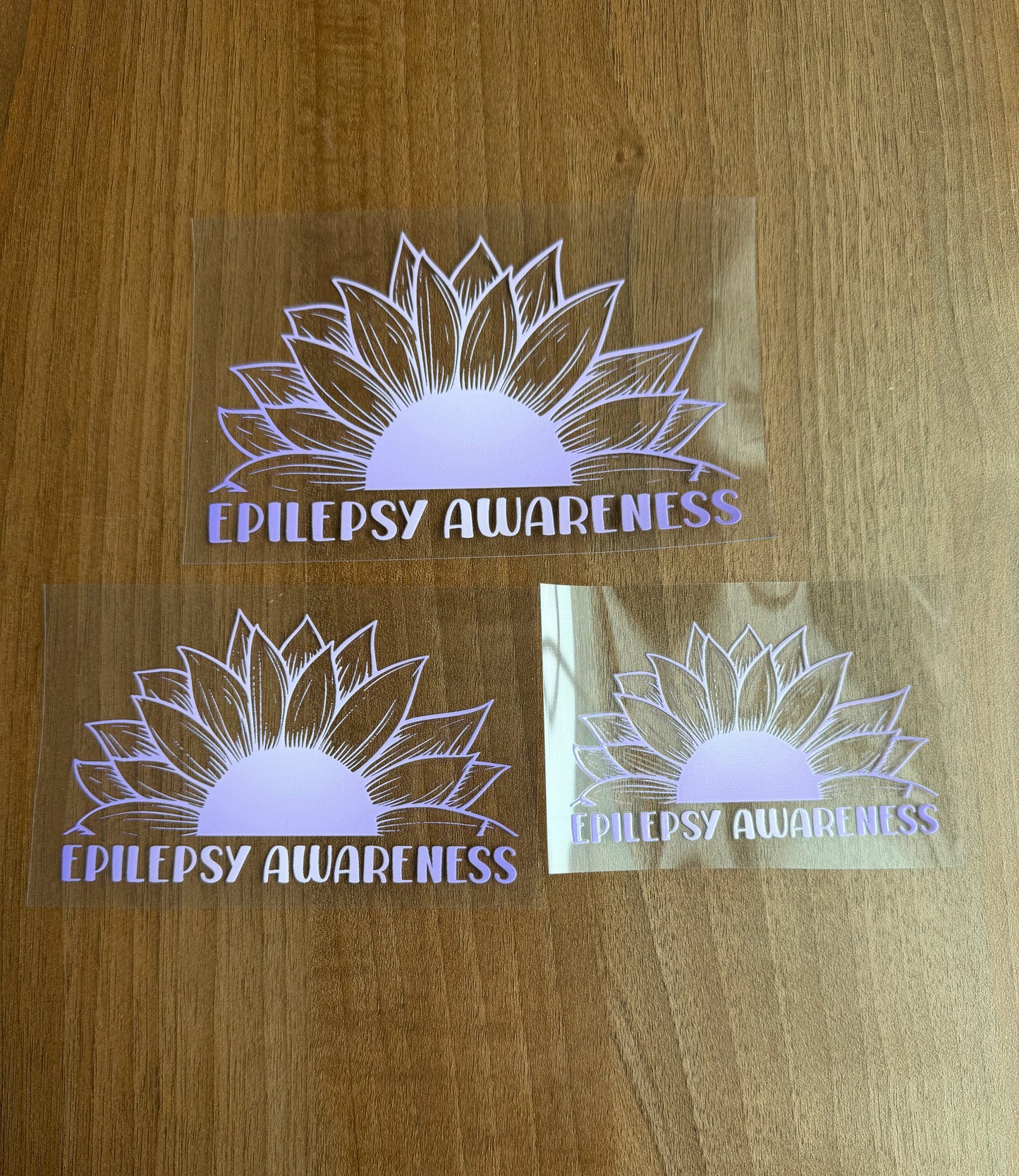 Epilepsy Awareness Sunflower Car Decal