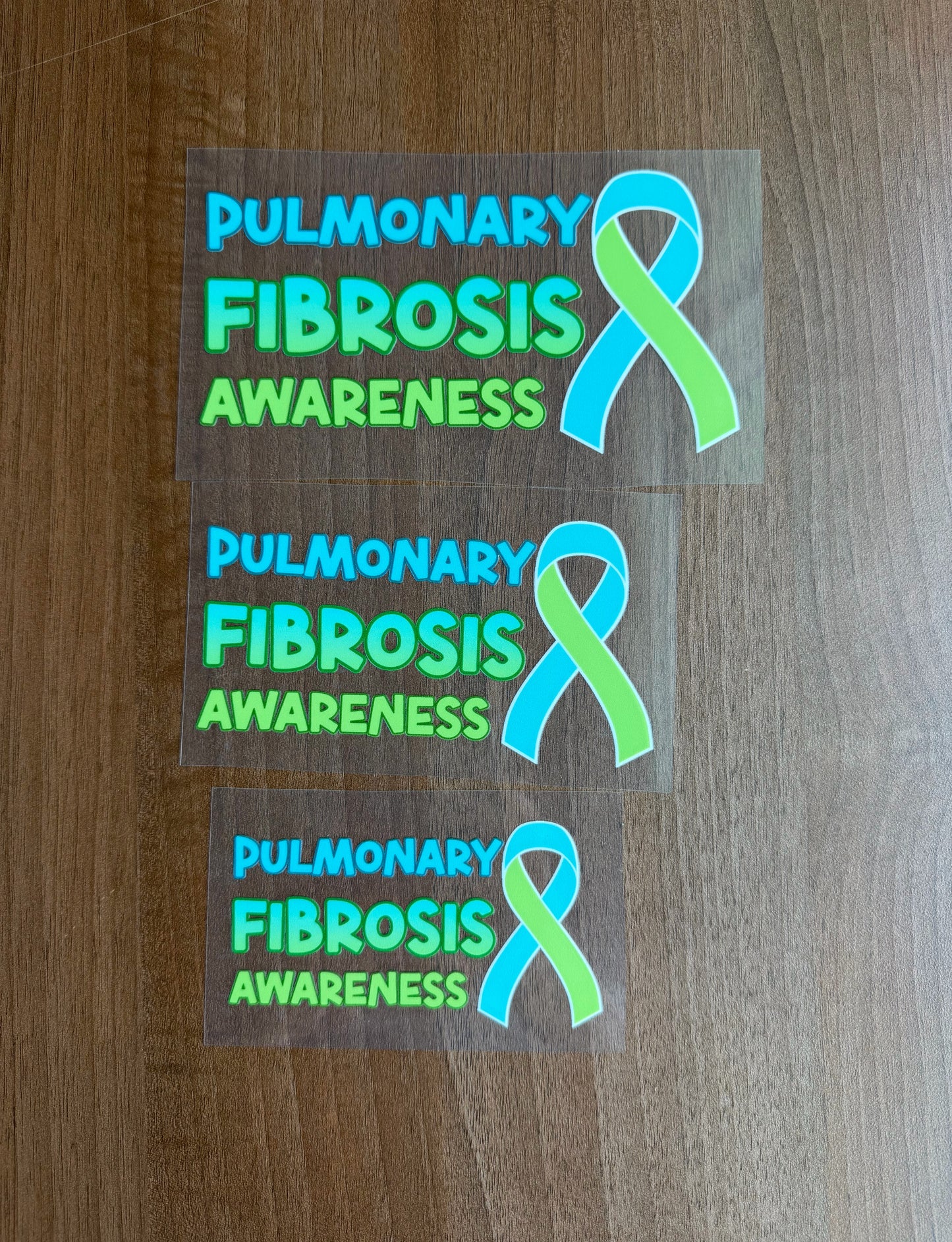 Pulmonary Fibrosis with Ribbon Awareness Car Decal