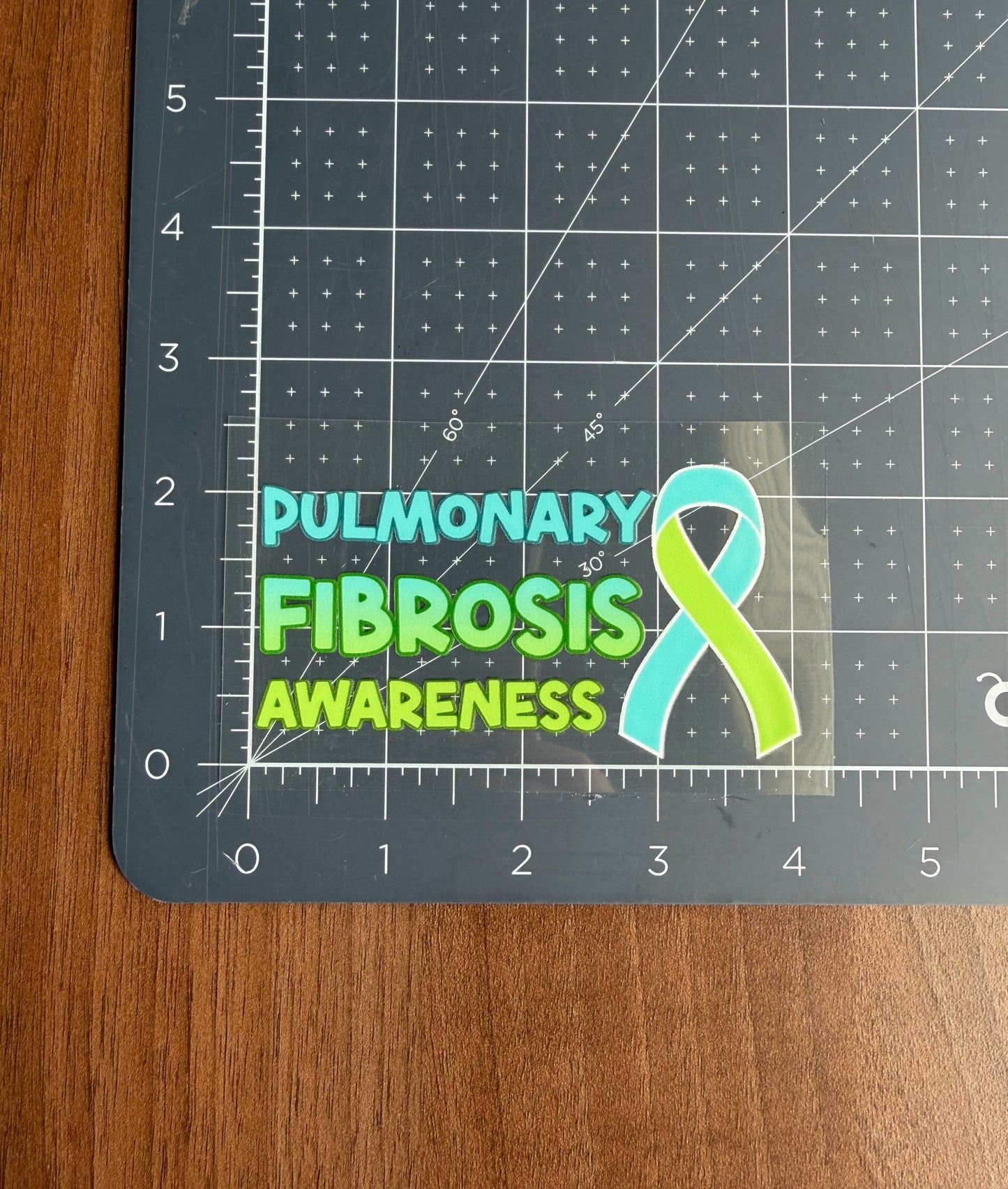 Pulmonary Fibrosis with Ribbon Awareness Car Decal