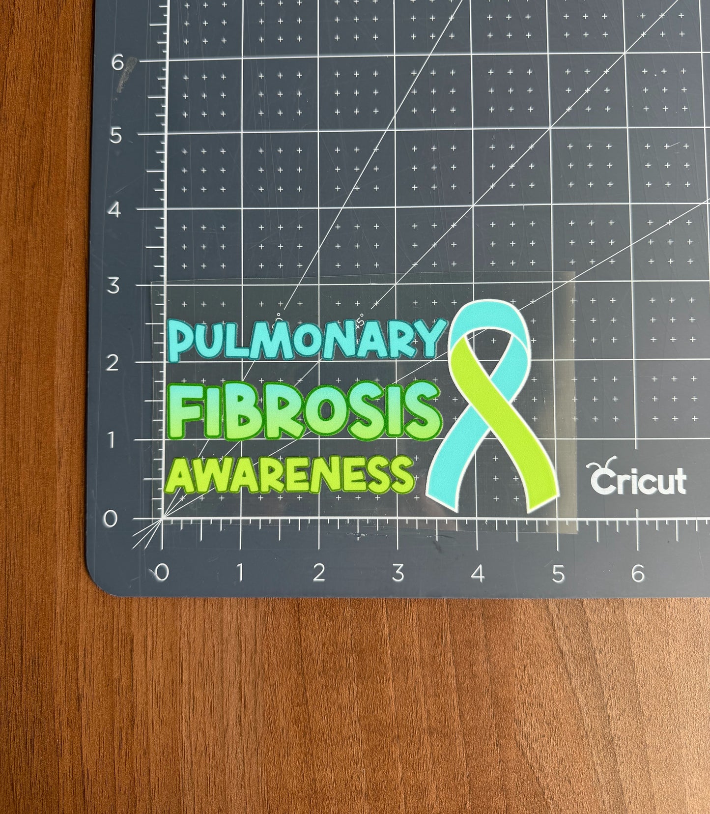 Pulmonary Fibrosis with Ribbon Awareness Car Decal