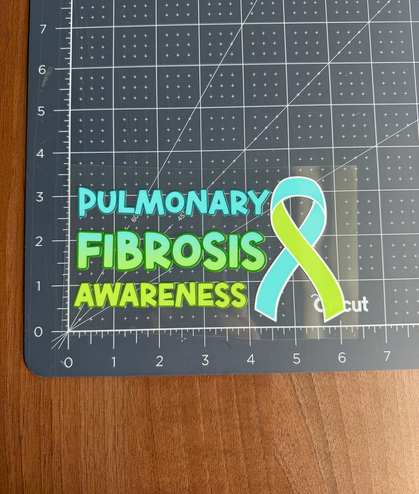 Pulmonary Fibrosis with Ribbon Awareness Car Decal