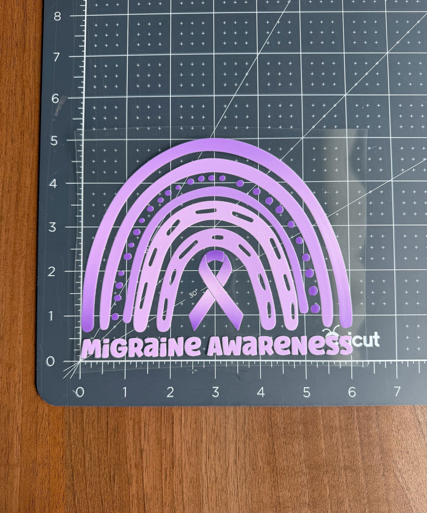 Migraine Awareness Rainbow Car Decal