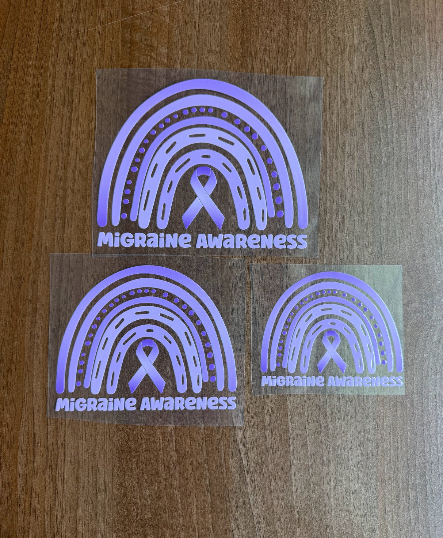 Migraine Awareness Rainbow Car Decal