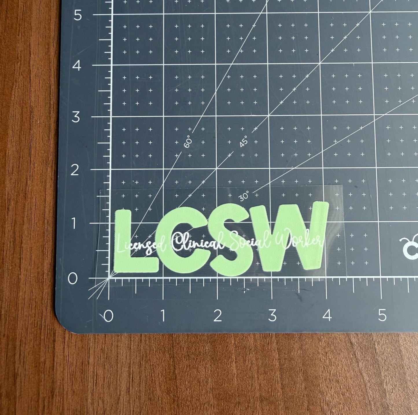 LCSW Licensed Clinical Social Worker Ribbon Car Decal