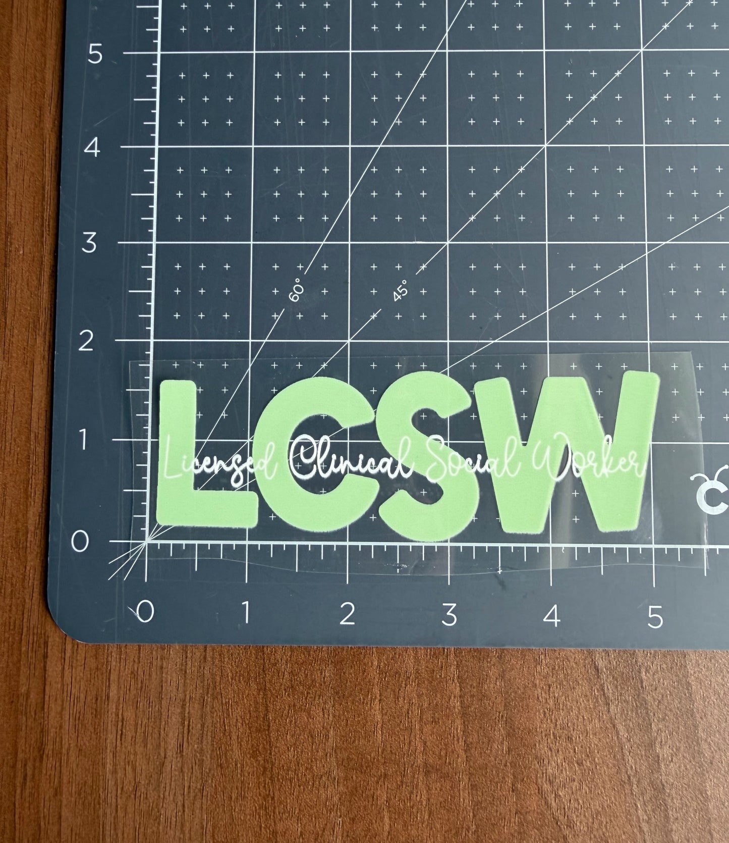 LCSW Licensed Clinical Social Worker Ribbon Car Decal