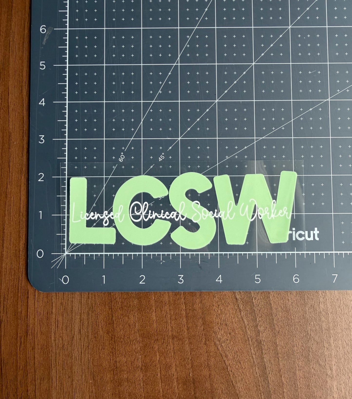 LCSW Licensed Clinical Social Worker Ribbon Car Decal