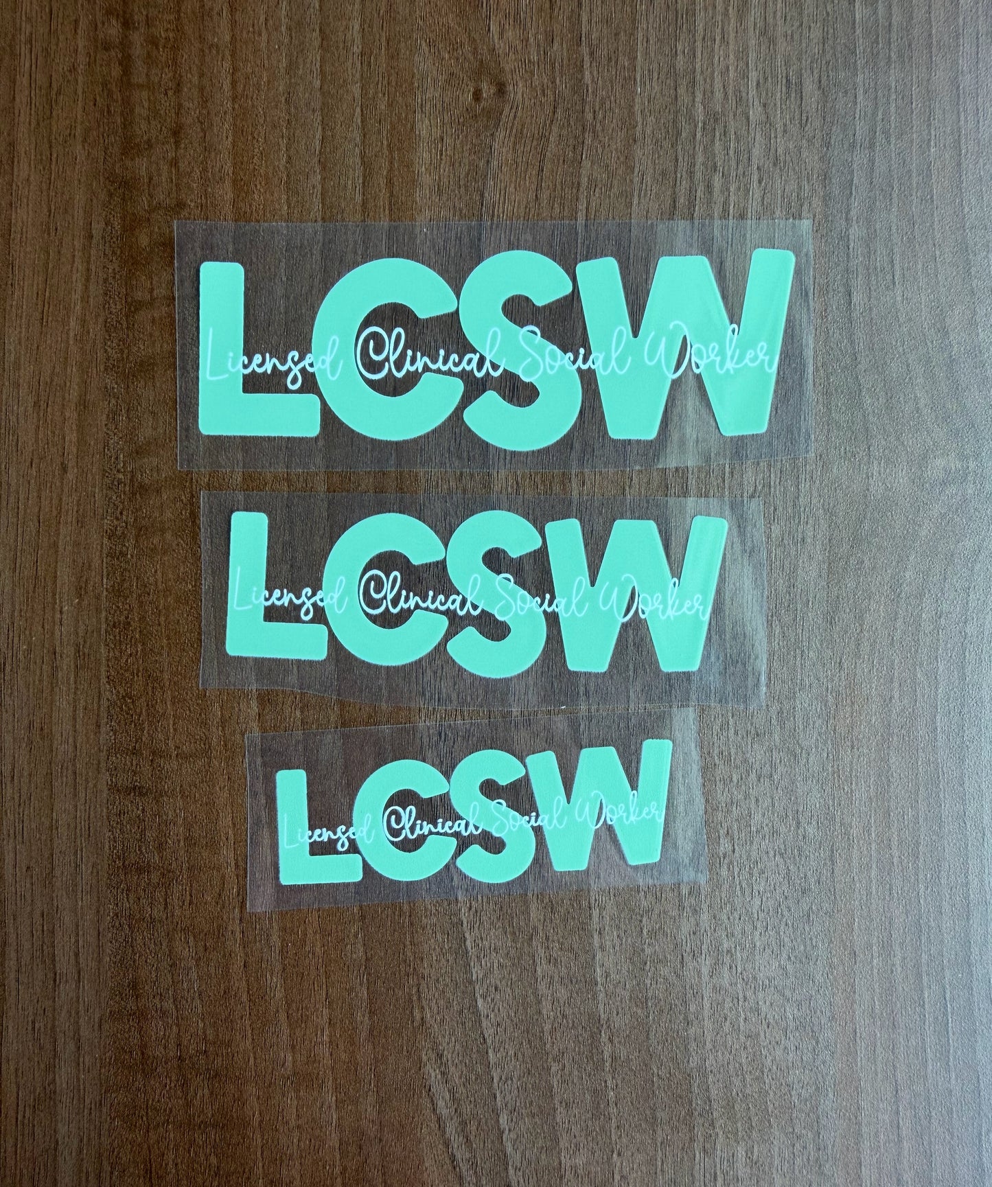 LCSW Licensed Clinical Social Worker Ribbon Car Decal
