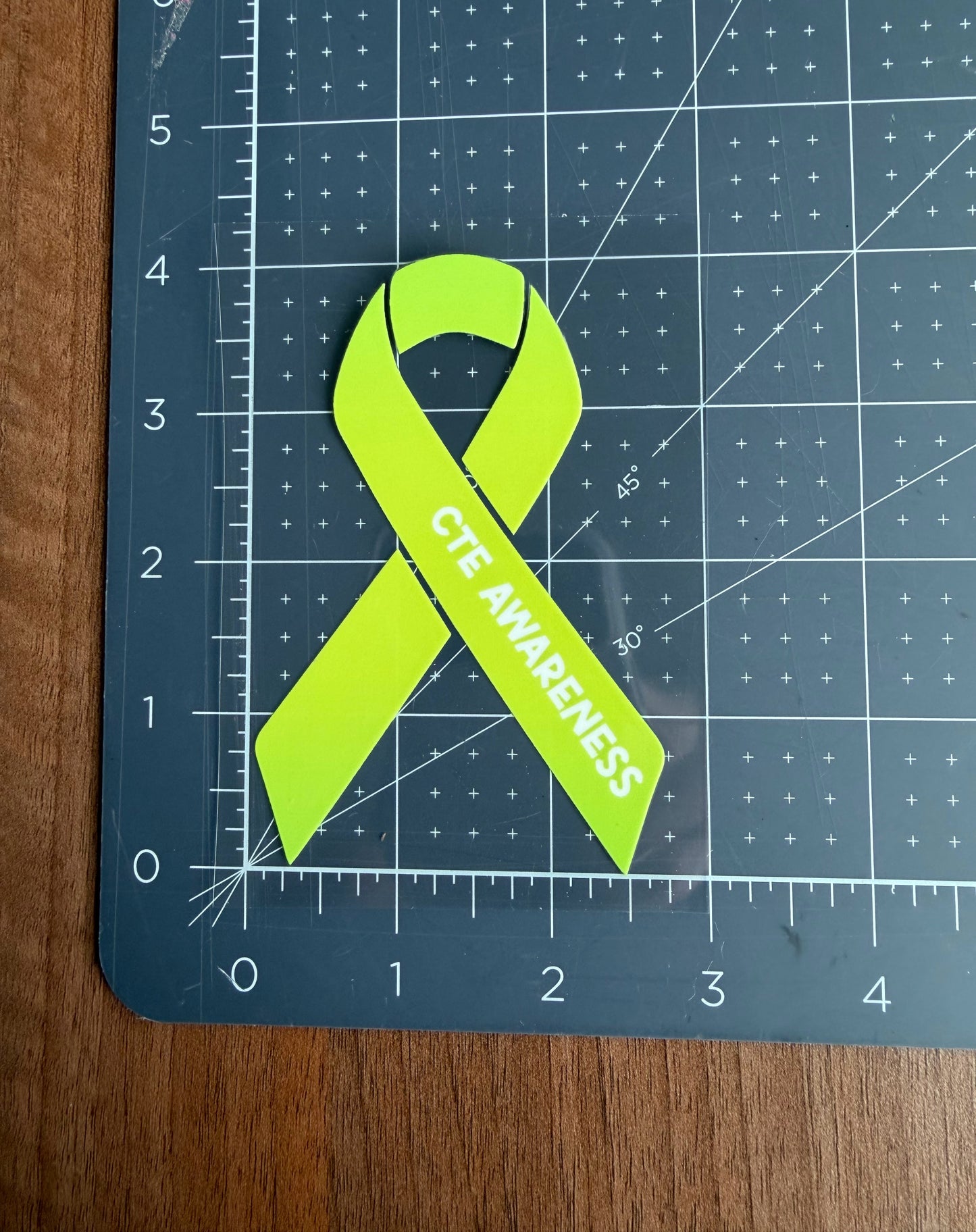 CTE Awareness Ribbon Car Decal | Chronic Traumatic Encephalopathy Decal